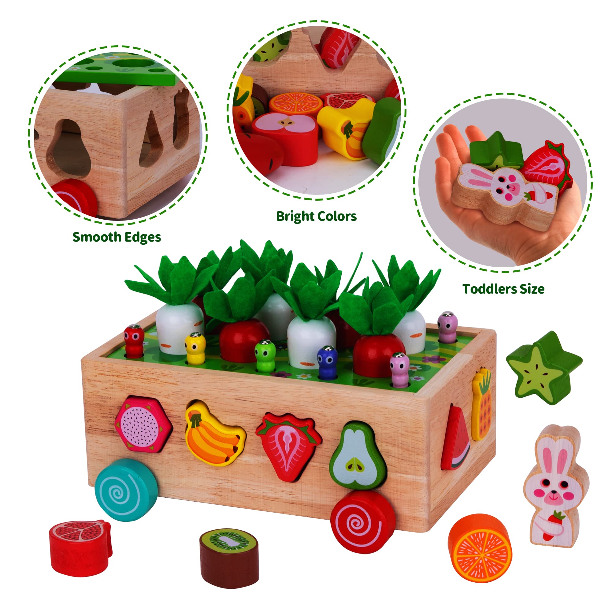 Foto 9 pulgar | Venta Internacional - Juguete Educativo Kmtjt Montessori De Madera Para Niños De 1 A 3 Años