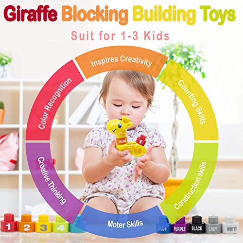 Foto 3 pulgar | Venta Internacional - Building Blocks Moontoy Jiraffe Baby Stacking Para Niños Pequeños