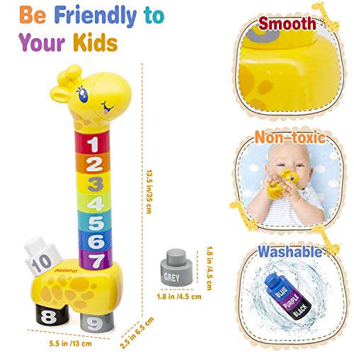 Foto 7 pulgar | Venta Internacional - Building Blocks Moontoy Jiraffe Baby Stacking Para Niños Pequeños