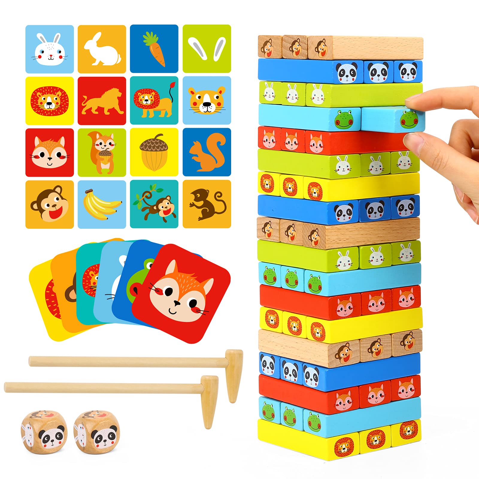 Foto 2 pulgar | Juego Tumble Tower Tookyland De Madera, 82 Unidades Con Dados, Martillos, 3 O Más - Venta Internacional.