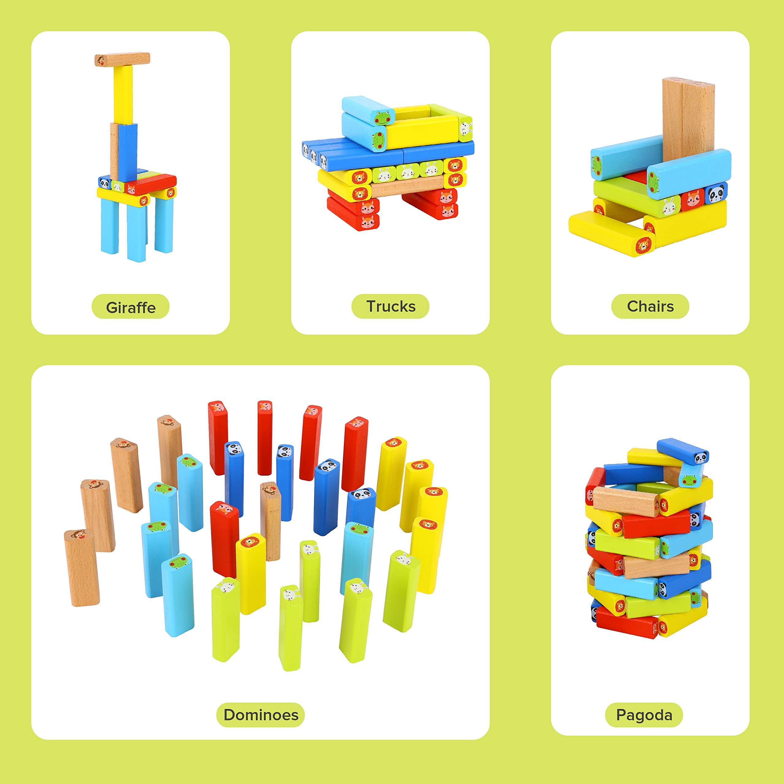 Foto 4 pulgar | Juego Tumble Tower Tookyland De Madera, 82 Unidades Con Dados, Martillos, 3 O Más - Venta Internacional.