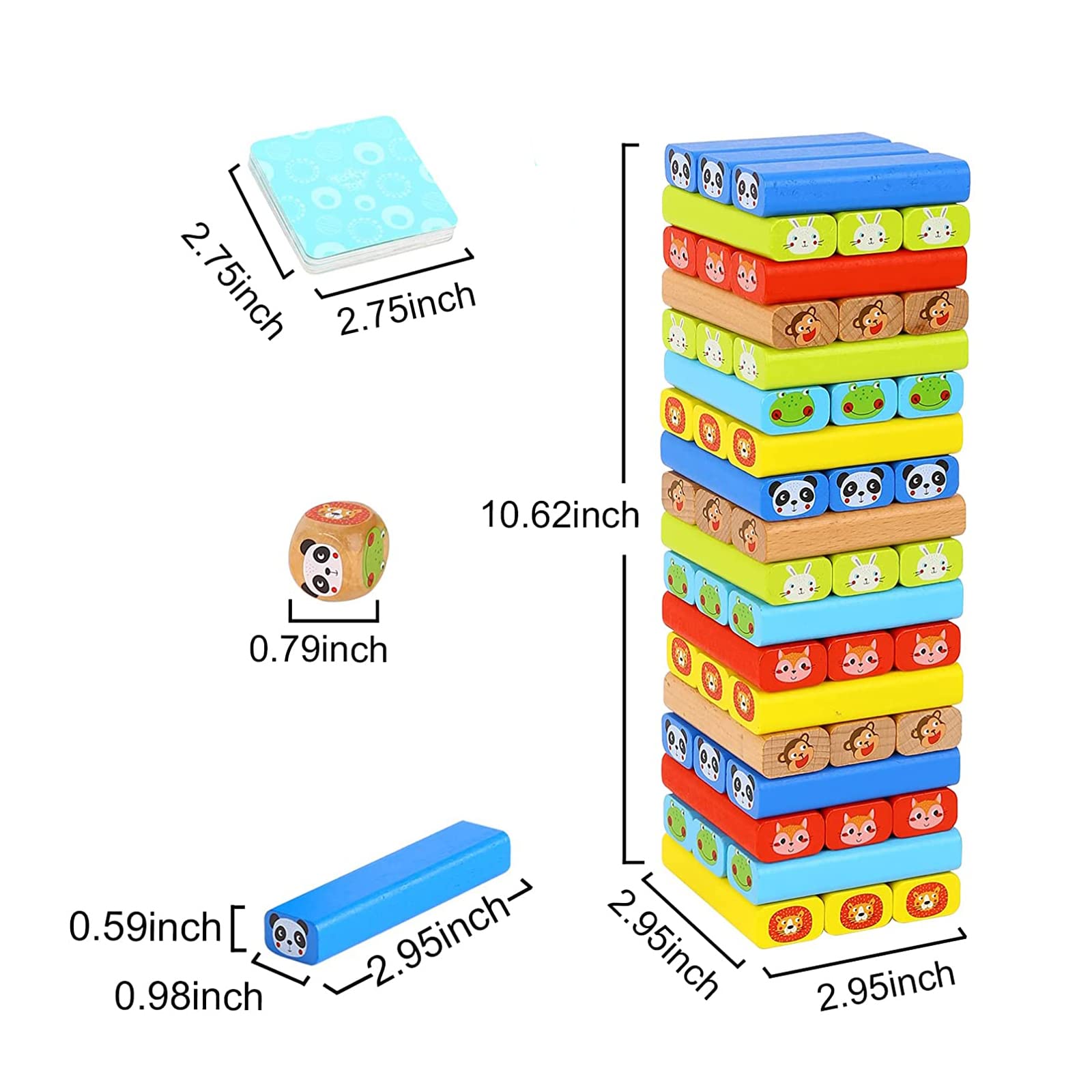 Foto 7 pulgar | Juego Tumble Tower Tookyland De Madera, 82 Unidades Con Dados, Martillos, 3 O Más - Venta Internacional.