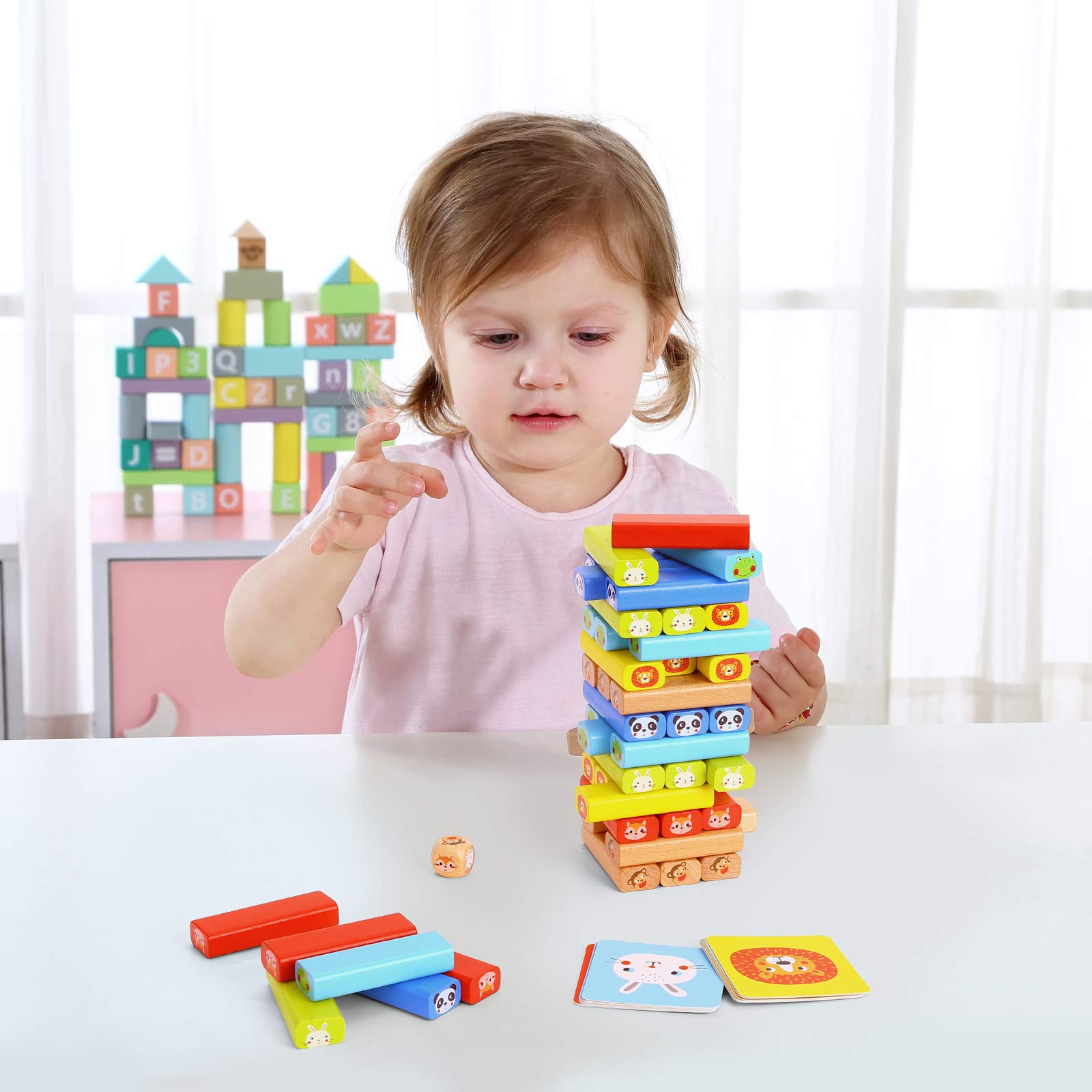 Foto 8 pulgar | Juego Tumble Tower Tookyland De Madera, 82 Unidades Con Dados, Martillos, 3 O Más - Venta Internacional.