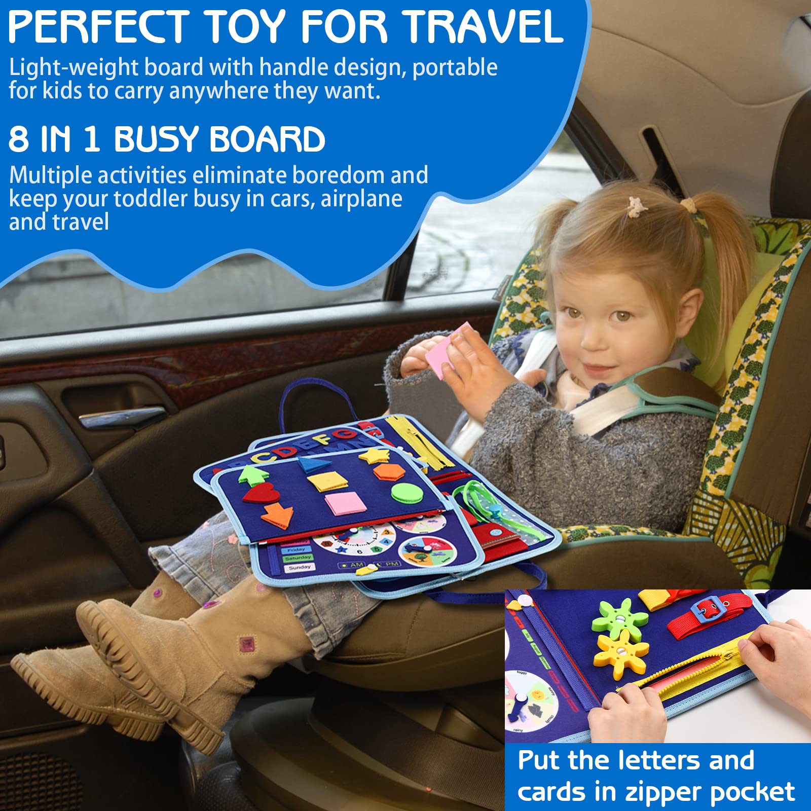 Foto 5 pulgar | Juguetes Sensoriales Montessori Busy Board Esjay Para Niños Pequeños De 1 A 4 Años - Venta Internacional.