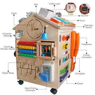 Foto 2 | Juguete Montessori De Madera Para Entrenamiento De Habilidades Básicas Para La Vida - Venta Internacional.