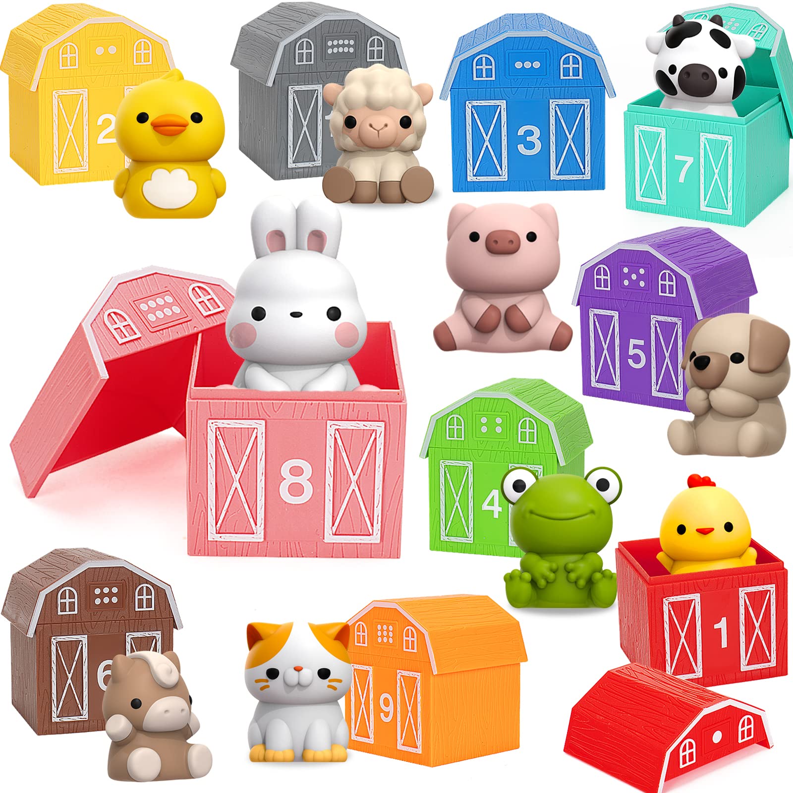 Juguete Didáctico Aigybobo Farm Animals Para Niños Pequeños De 1 A 3 Años - Venta Internacional.