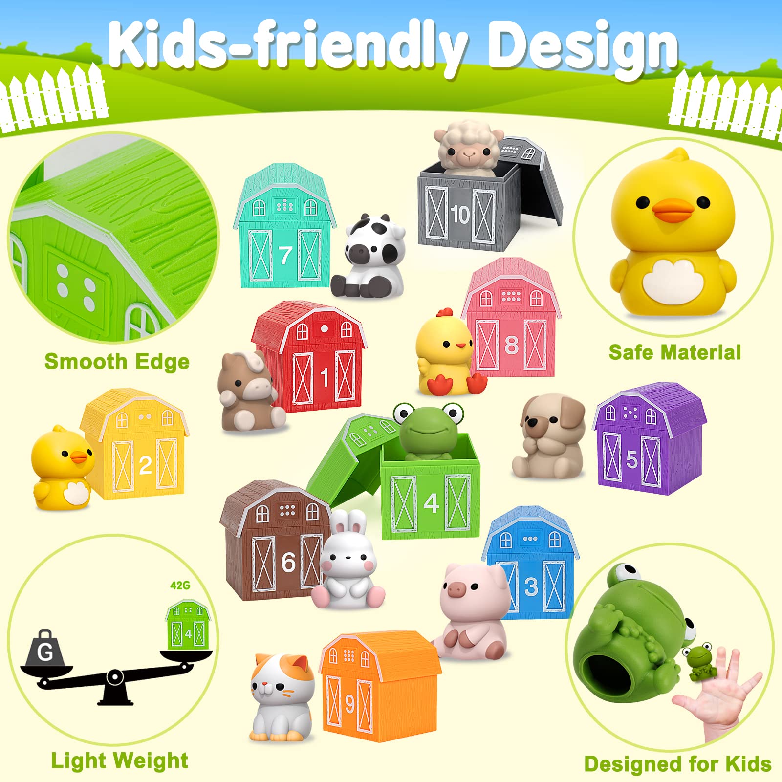 Foto 5 pulgar | Juguete Didáctico Aigybobo Farm Animals Para Niños Pequeños De 1 A 3 Años - Venta Internacional.