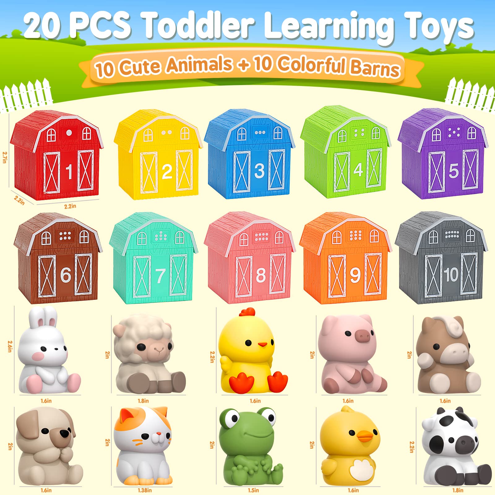 Foto 6 pulgar | Juguete Didáctico Aigybobo Farm Animals Para Niños Pequeños De 1 A 3 Años - Venta Internacional.
