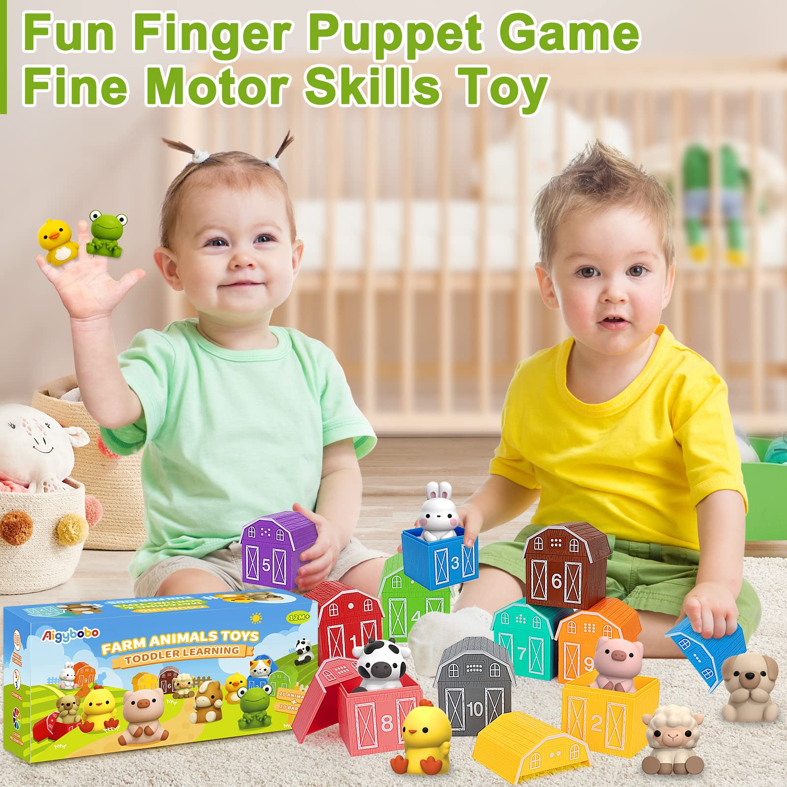 Foto 8 pulgar | Juguete Didáctico Aigybobo Farm Animals Para Niños Pequeños De 1 A 3 Años - Venta Internacional.
