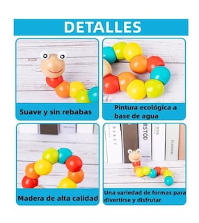 Foto 3 | Juguetes Belug de Madera para Bebé
