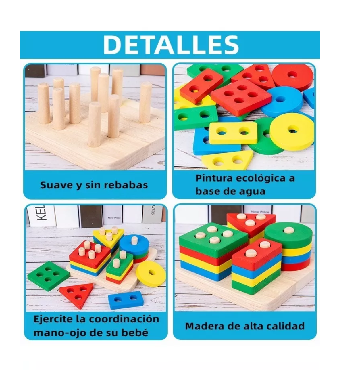 Foto 5 pulgar | Juguetes Belug de Madera para Bebé