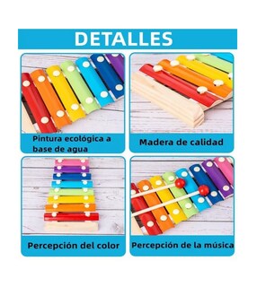 Foto 2 | Paquete Didáctico Madera Infantil Juguetes Colores 6pc
