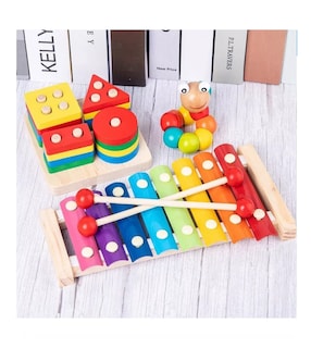 Foto 6 | Paquete Didáctico Madera Infantil Juguetes Colores 6pc