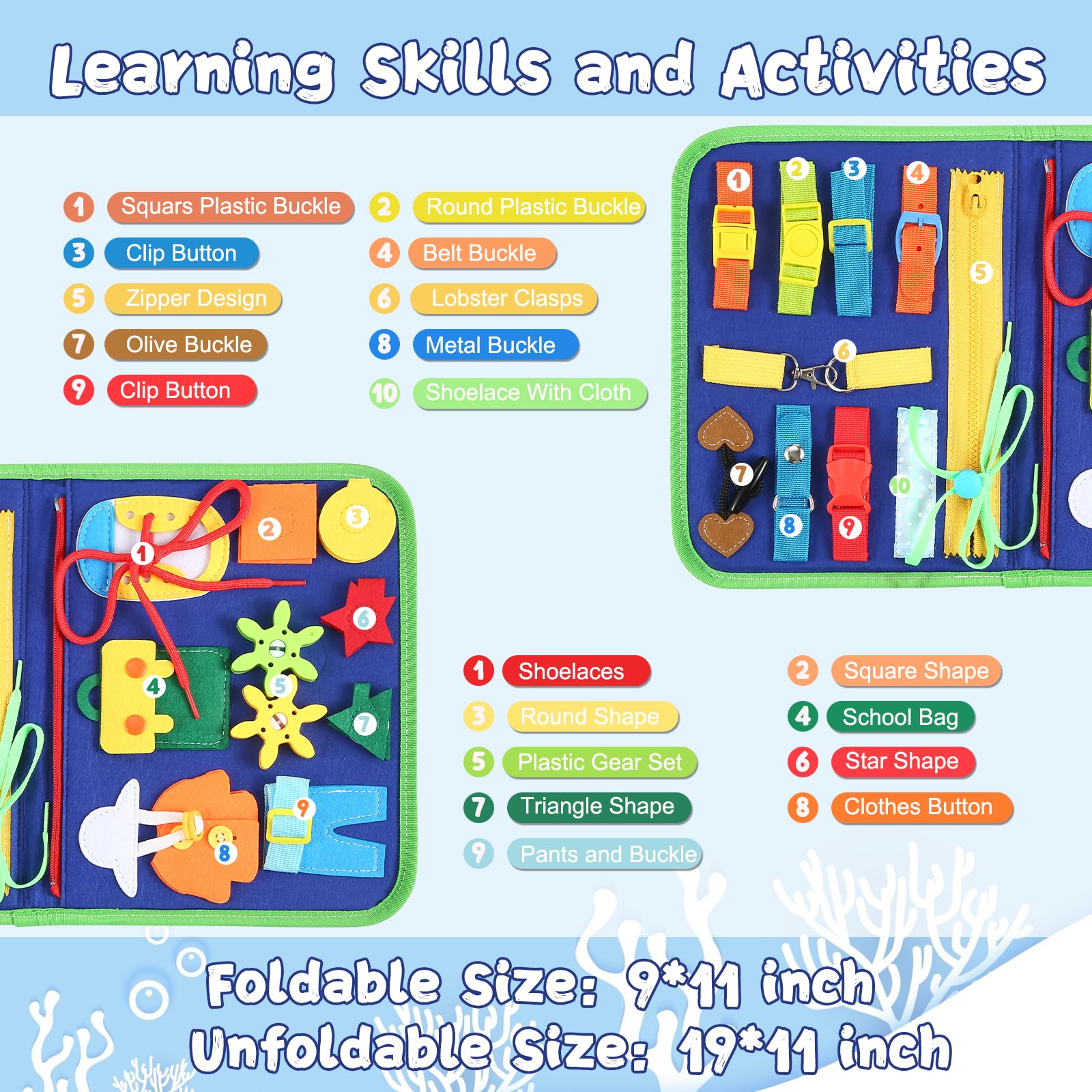 Foto 3 pulgar | Juguete Montessori Khlerox De Busy Board Para Niños Pequeños Con 26 Animales - Venta Internacional.