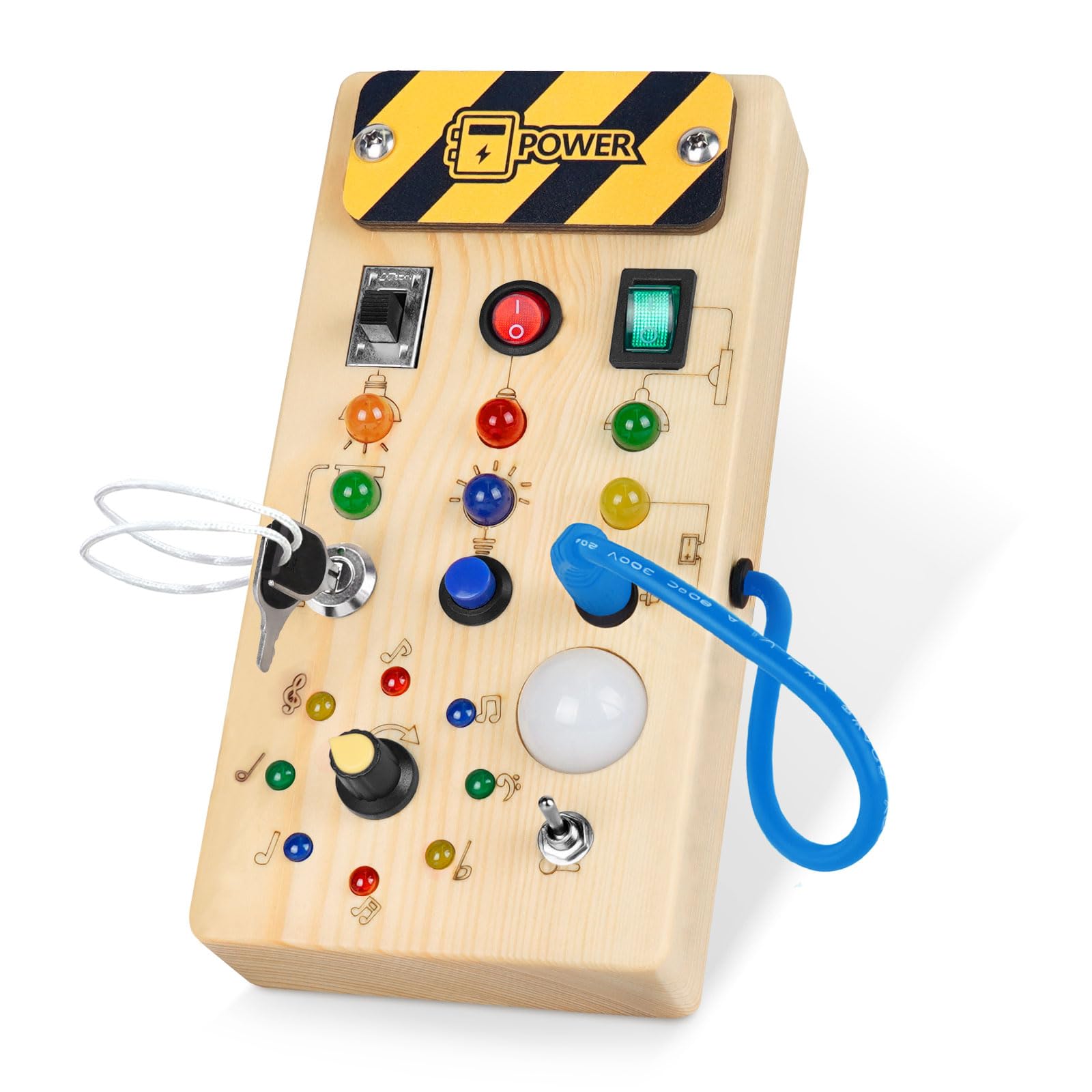 Foto 1 | Tabla Montessori De Madera Para Ocupantes Sensory Toy Con 8 Luces Led 1+y - Venta Internacional.