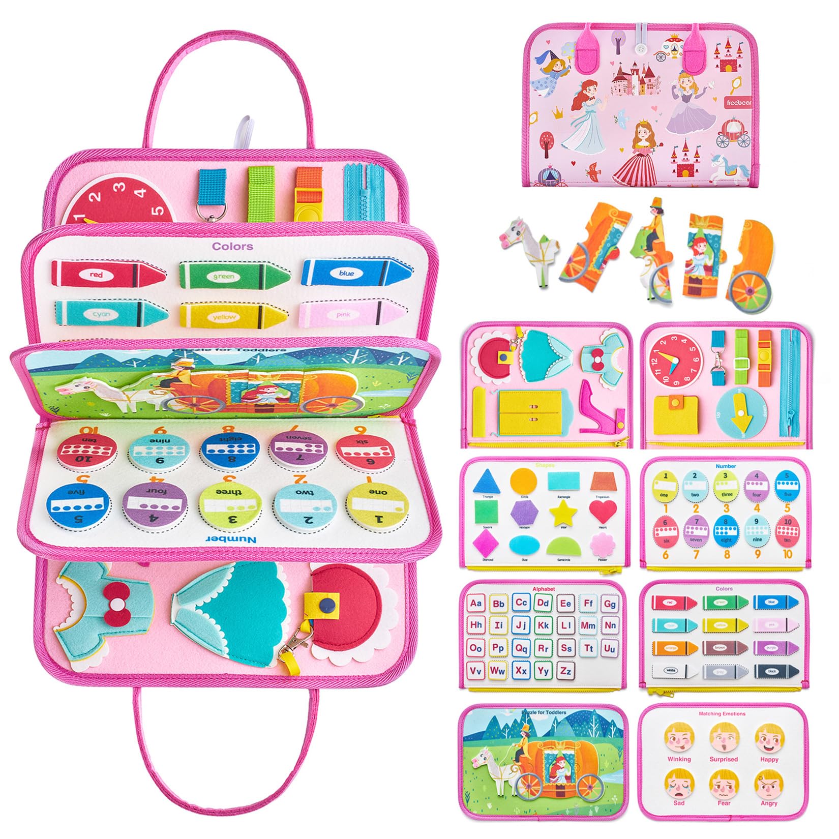 Foto 1 | Juguete Sensorial De Viaje Busy Board Freebear Para Niños Pequeños De 1 A 4 Años - Venta Internacional.