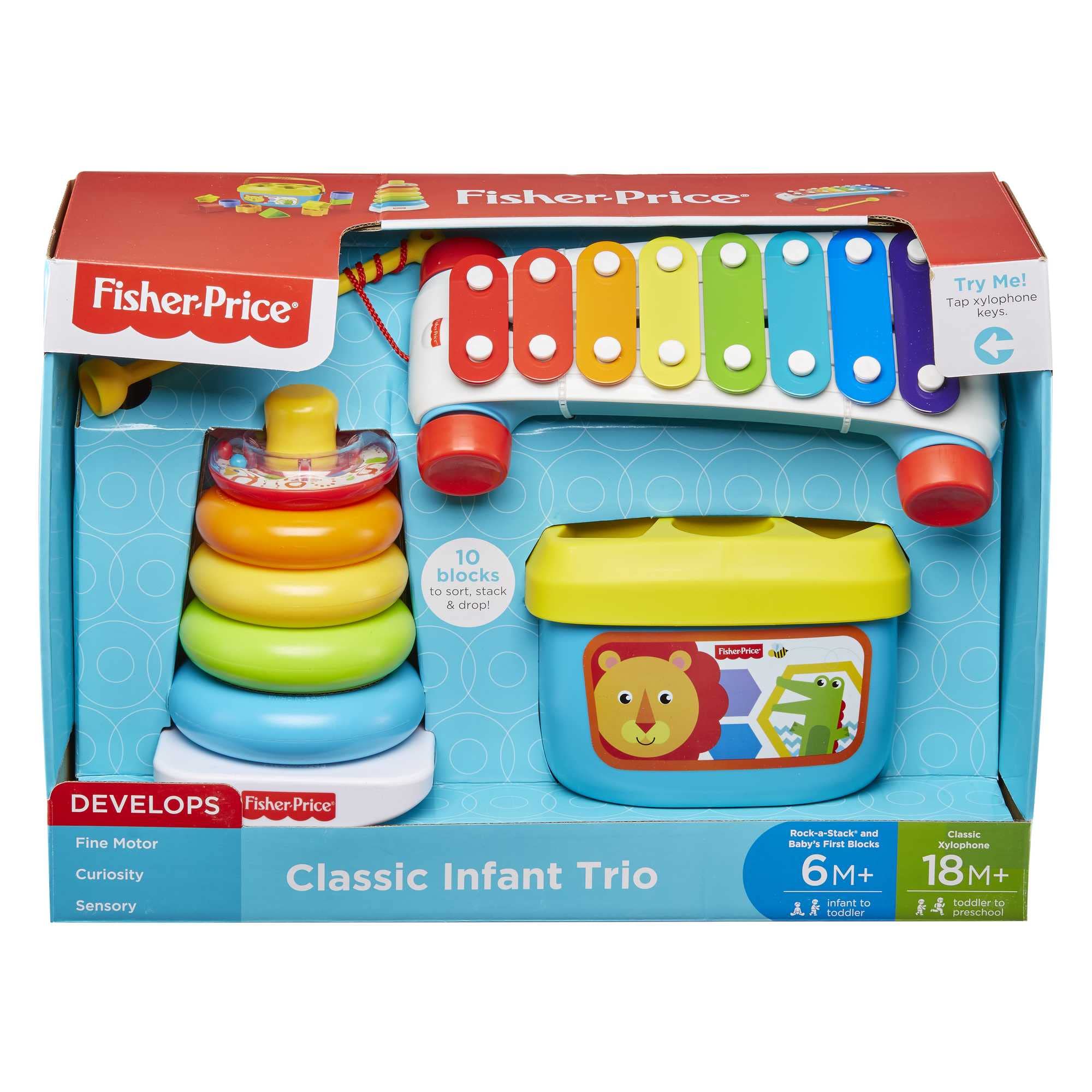 Foto 7 pulgar | Trío Infantil Clásico Toy Fisher-price, 3 Piezas Para Bebés - Venta Internacional.