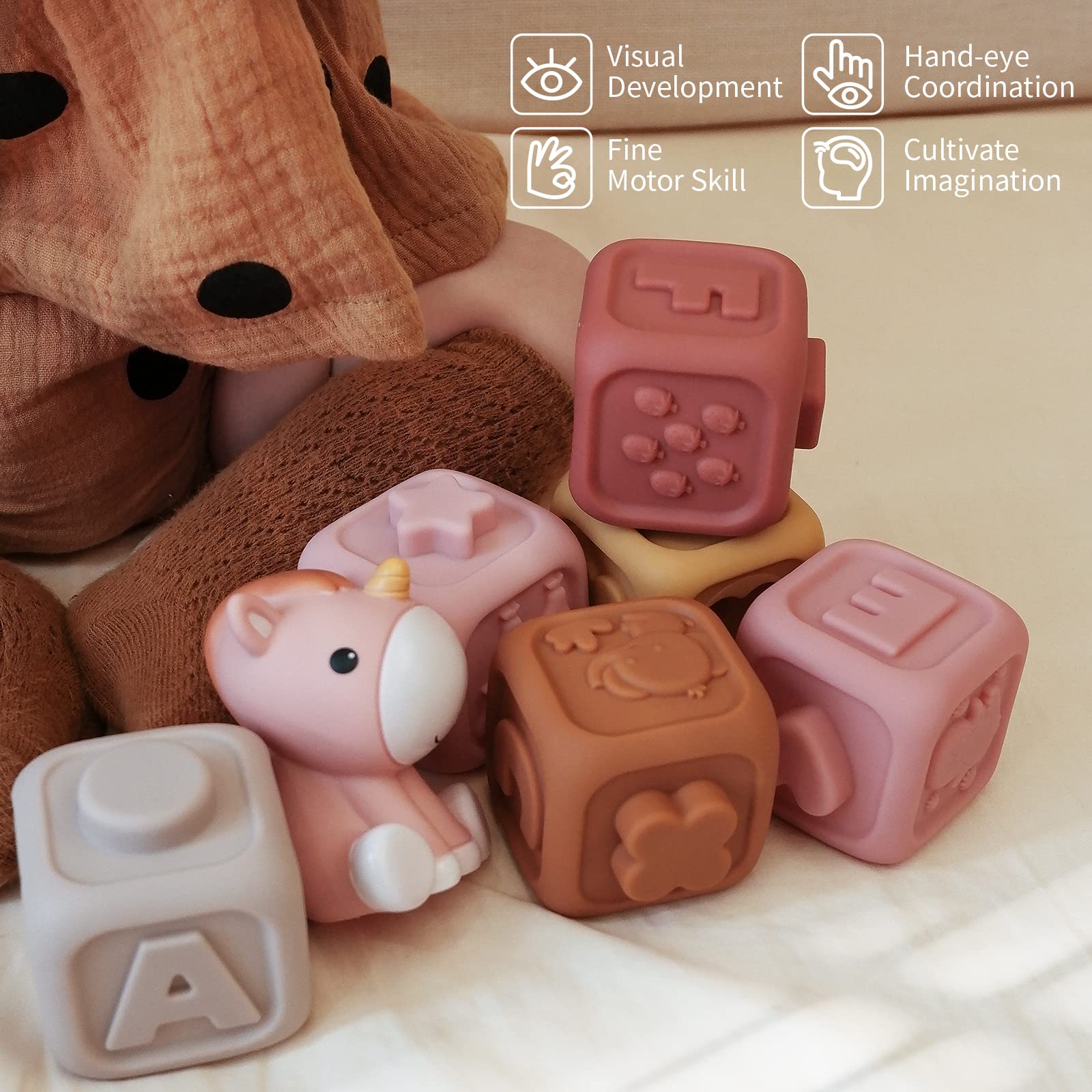 Foto 4 pulgar | Building Blocks Nueplay Soft Con Figura De Caballo Para 6 A 18 Meses - Venta Internacional.