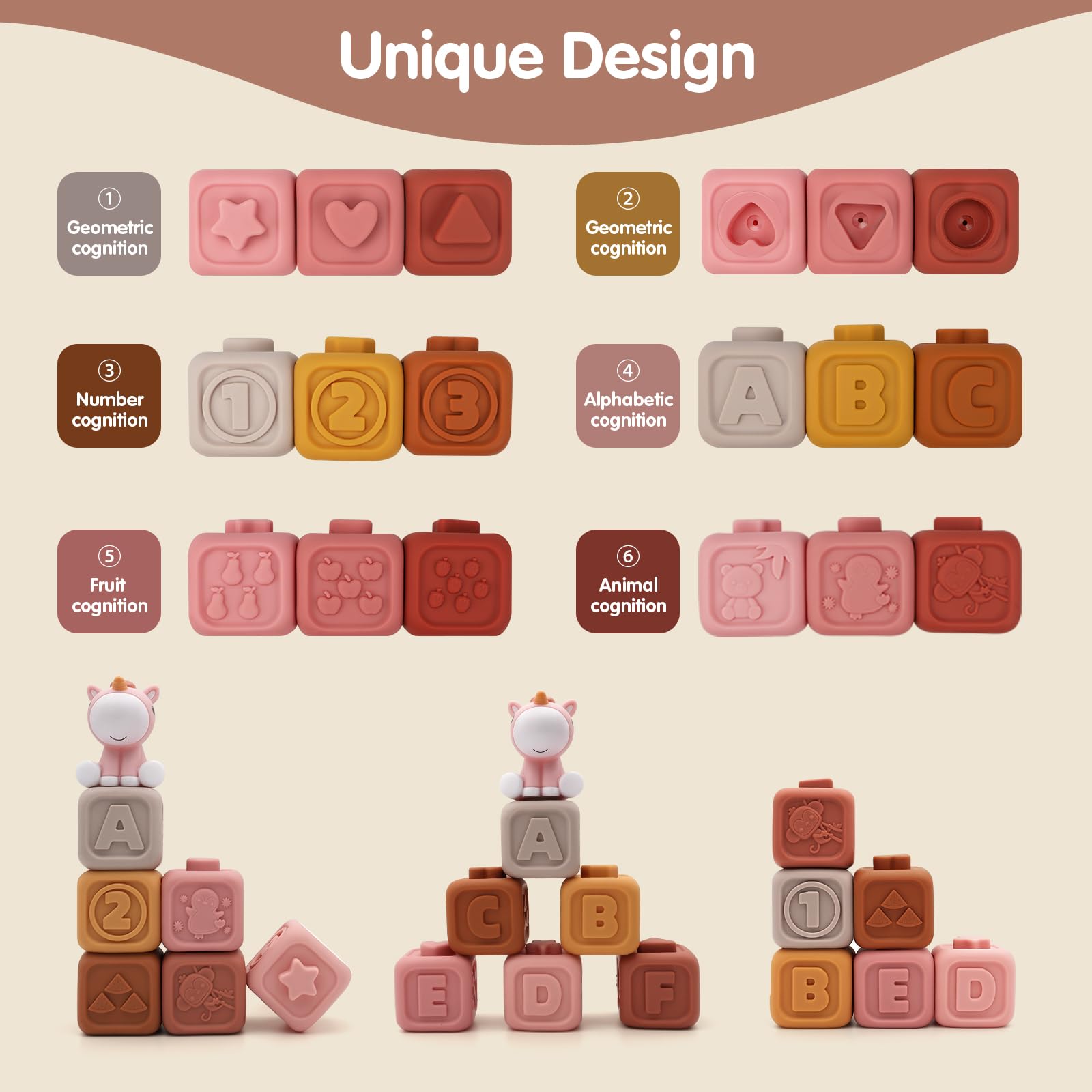 Foto 7 pulgar | Building Blocks Nueplay Soft Con Figura De Caballo Para 6 A 18 Meses - Venta Internacional.
