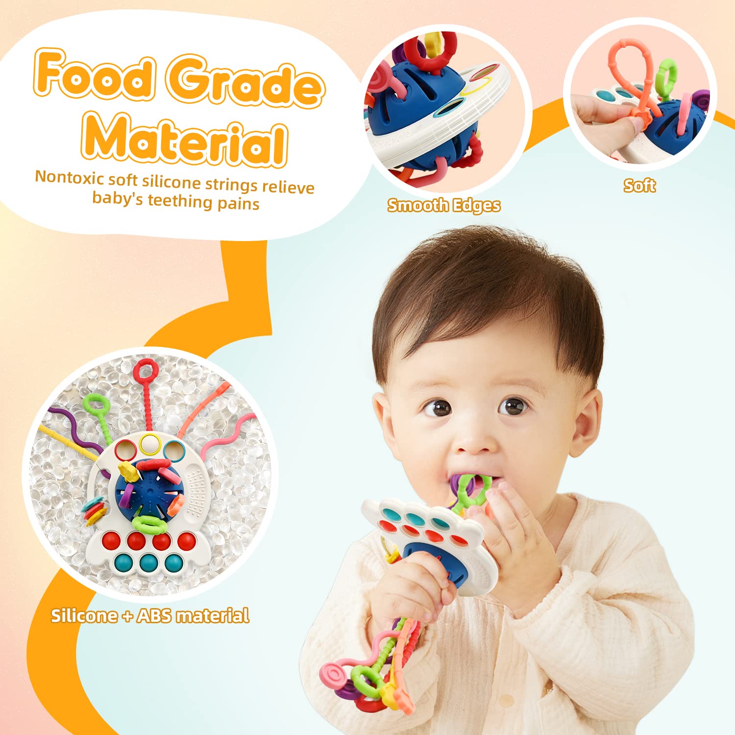 Foto 5 pulgar | Juguete Sensory Montessori Para Bebés Aituiui De 6 A 12 Meses Con Silicona - Venta Internacional.