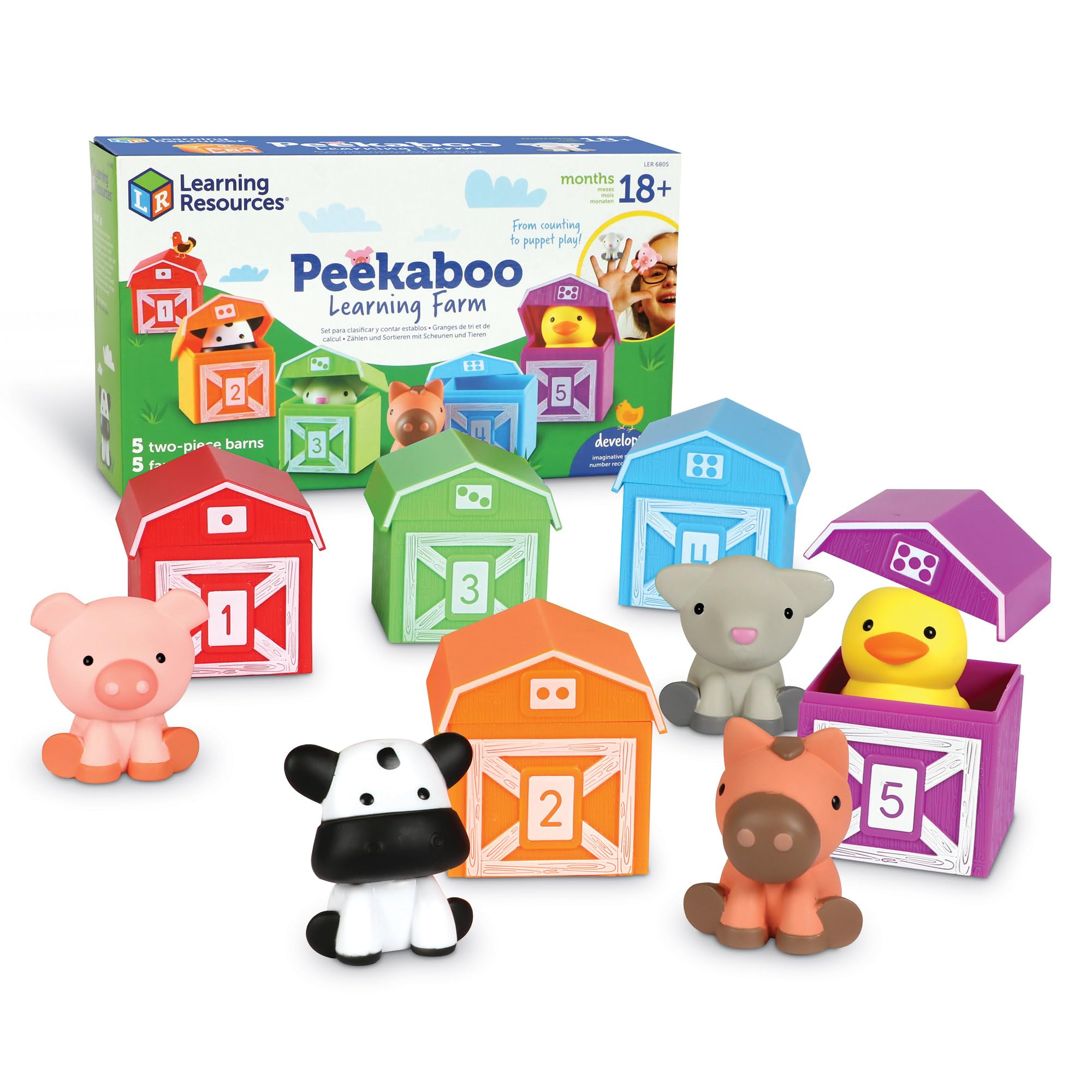 Foto 2 pulgar | Toy Learning Resources Peekaboo Learning Farm, 10 Piezas - Venta Internacional.