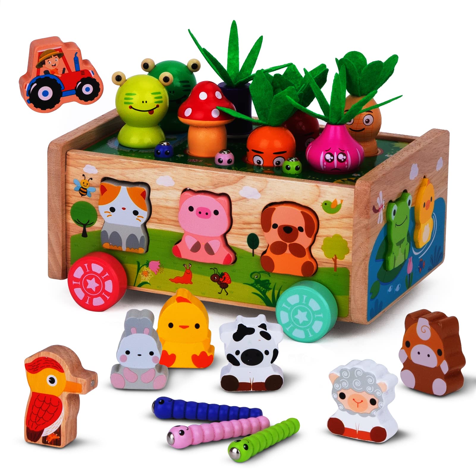 Foto 2 pulgar | Juguetes De Granja Montessori De Madera Kmtjt Para Niños Pequeños De 1 A 3 Años - Venta Internacional.