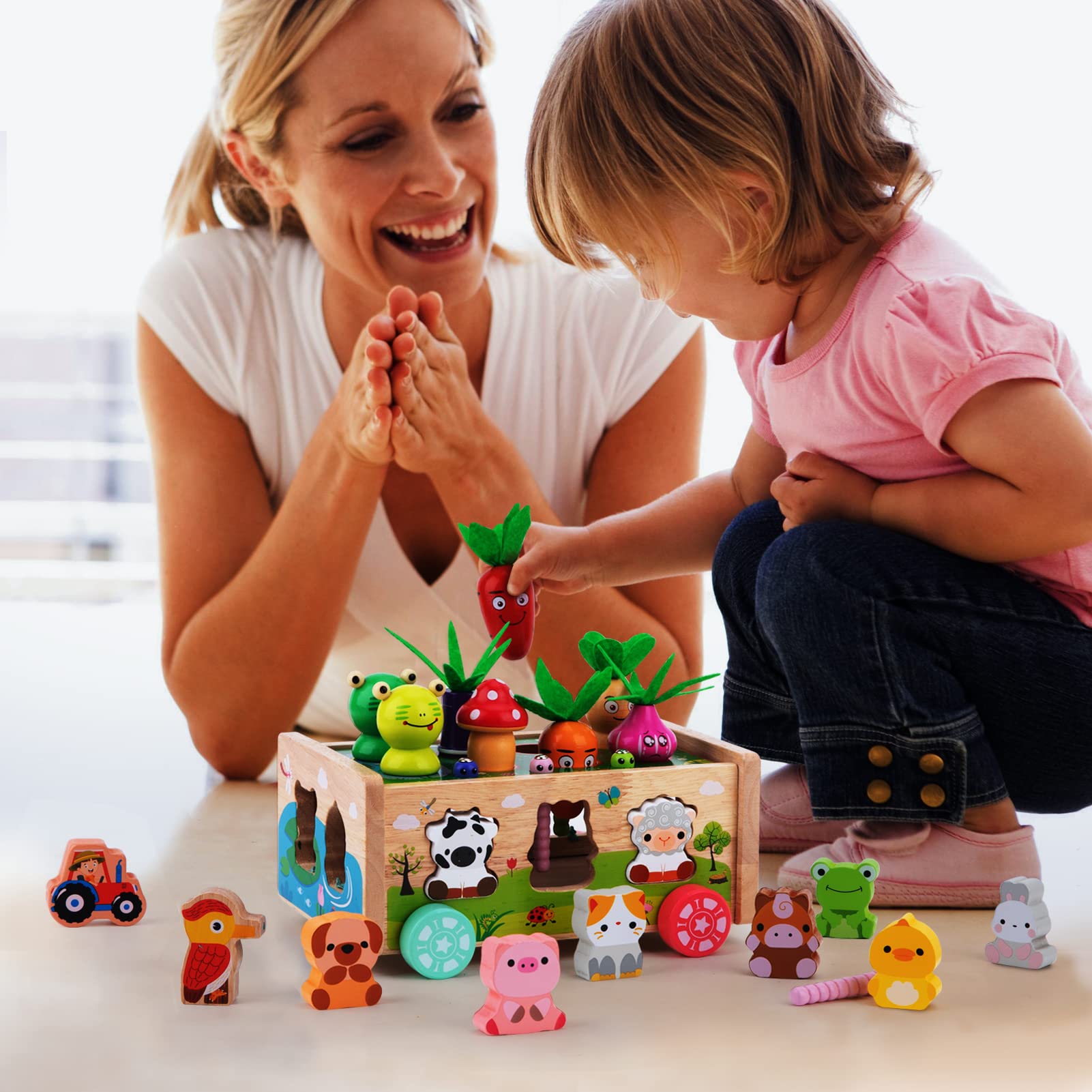 Foto 8 pulgar | Juguetes De Granja Montessori De Madera Kmtjt Para Niños Pequeños De 1 A 3 Años - Venta Internacional.