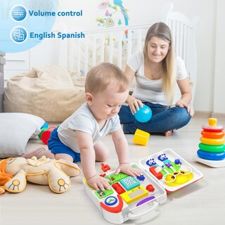 Foto 6 | Bqu Montessori Busy Board Con Música Bilingüe Para Más De 20 Actividades - Venta Internacional.