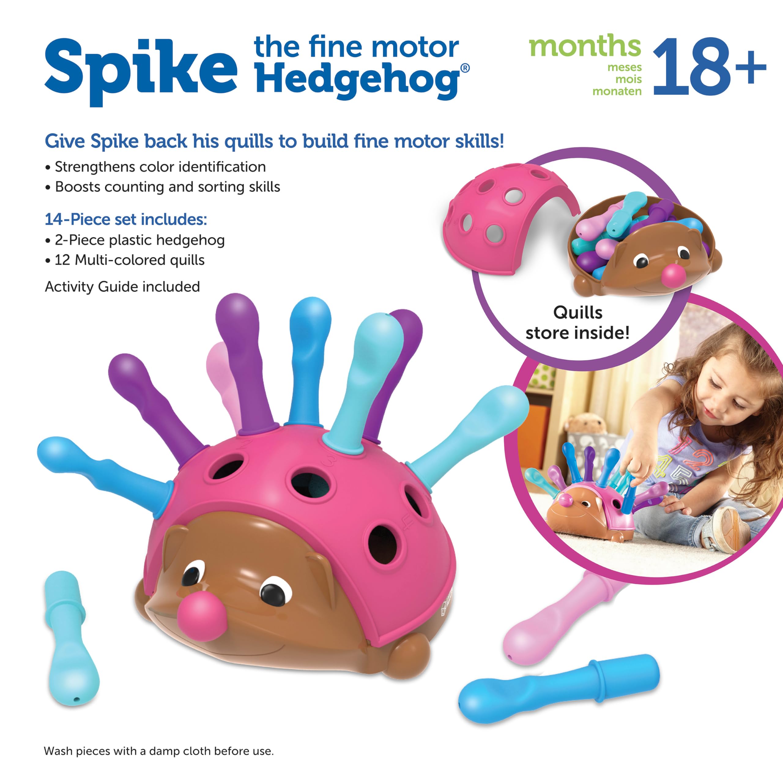 Foto 7 pulgar | Recursos De Aprendizaje Para Erizos Motrices Finas, Spike Pink, 18 Meses O Más - Venta Internacional.