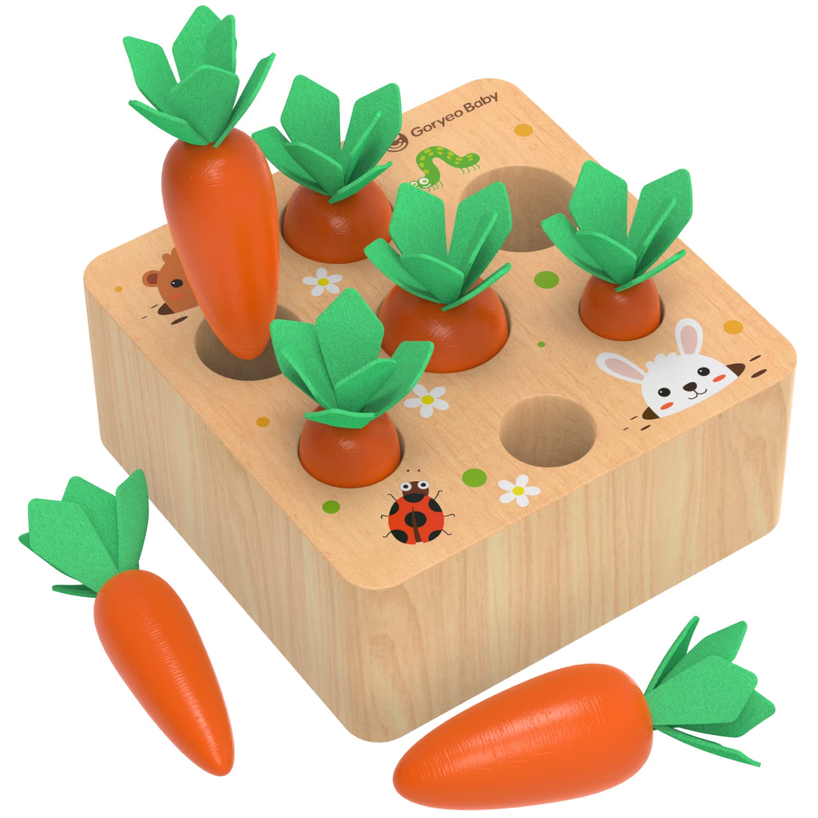 Foto 2 pulgar | Juego Montessori Toy Kmtjt Carrot Harvest Para Niños De 1 A 3 Años - Venta Internacional.