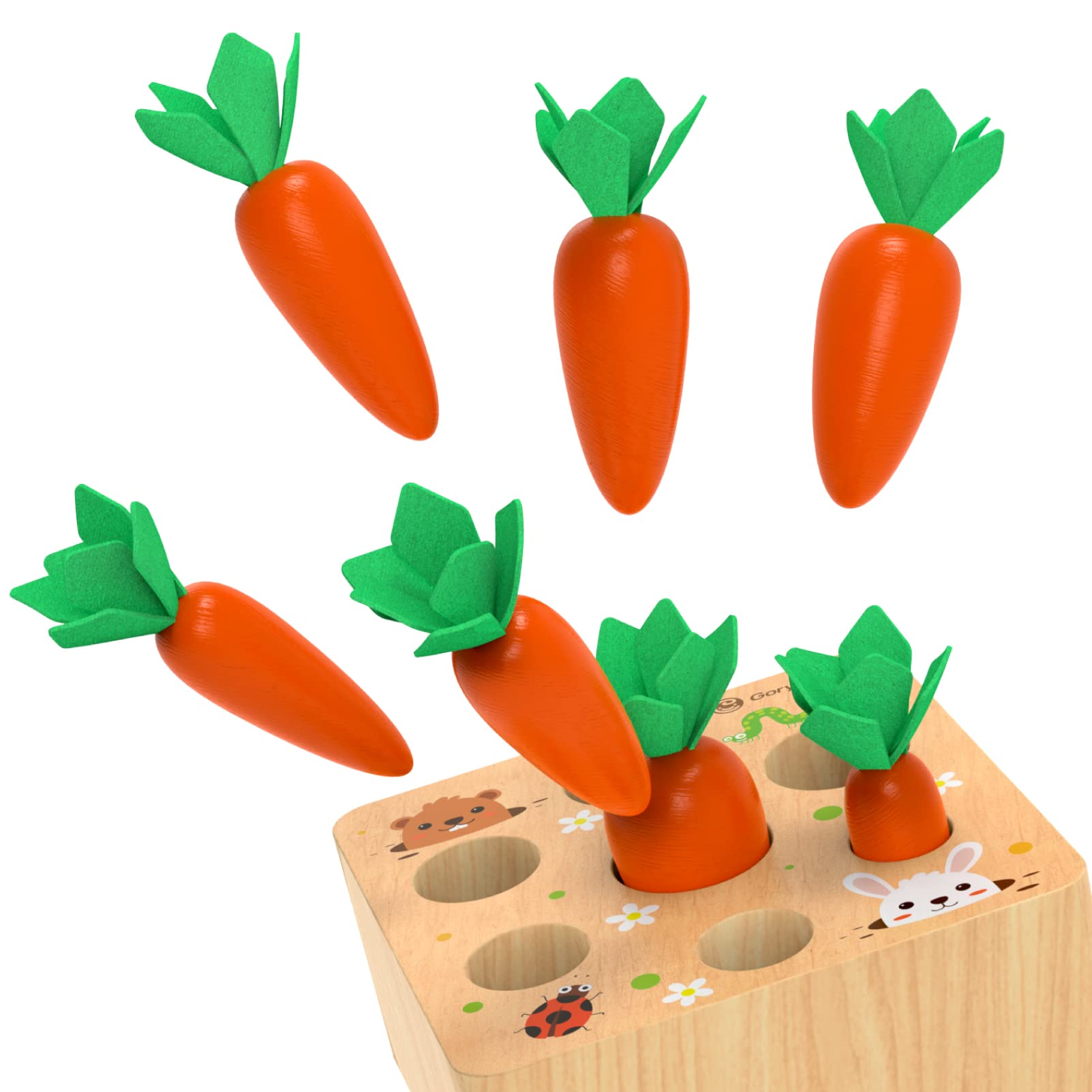 Foto 7 pulgar | Juego Montessori Toy Kmtjt Carrot Harvest Para Niños De 1 A 3 Años - Venta Internacional.