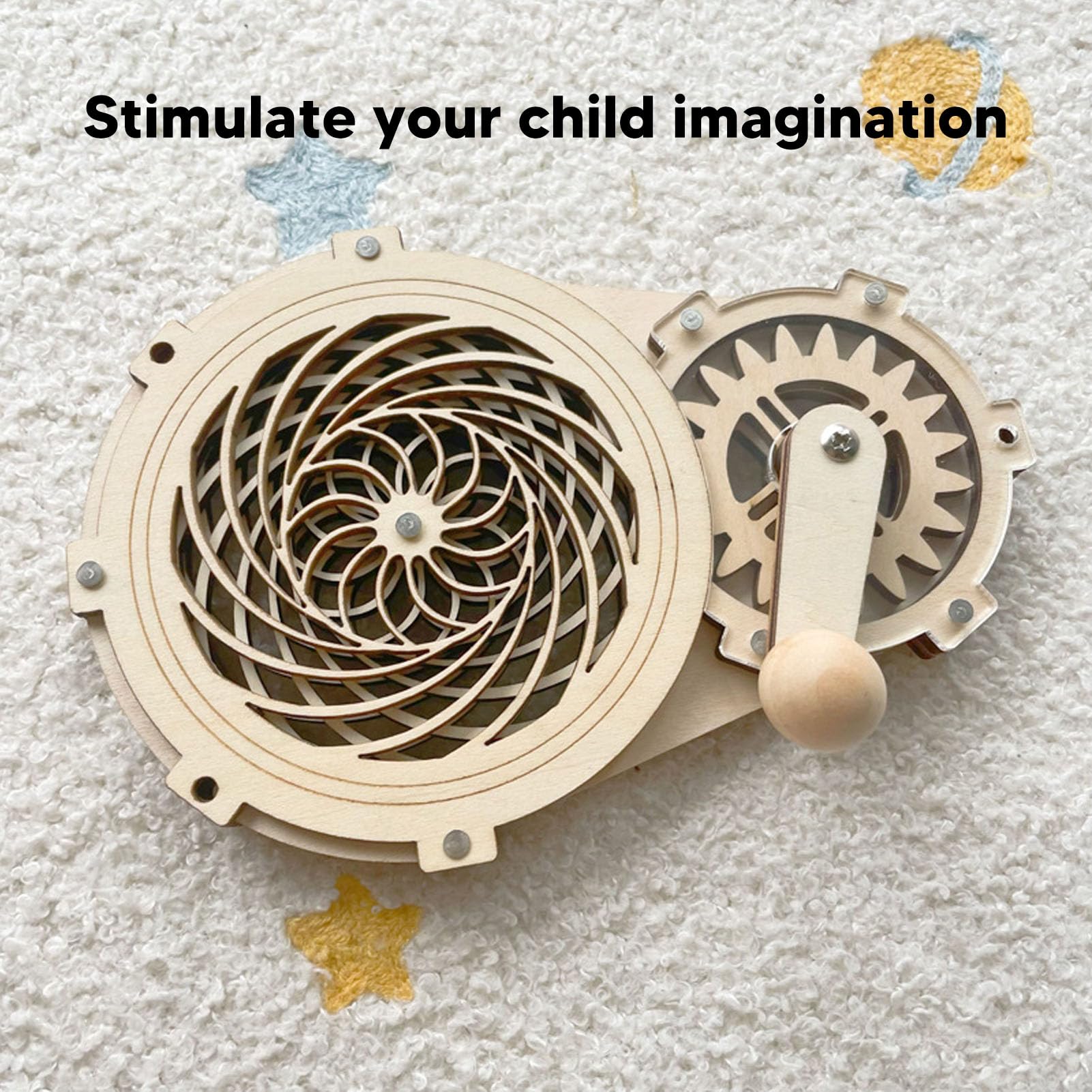 Foto 3 pulgar | Juguete De Manivela Sonew Diy De Madera Para Niños Pequeños - Venta Internacional