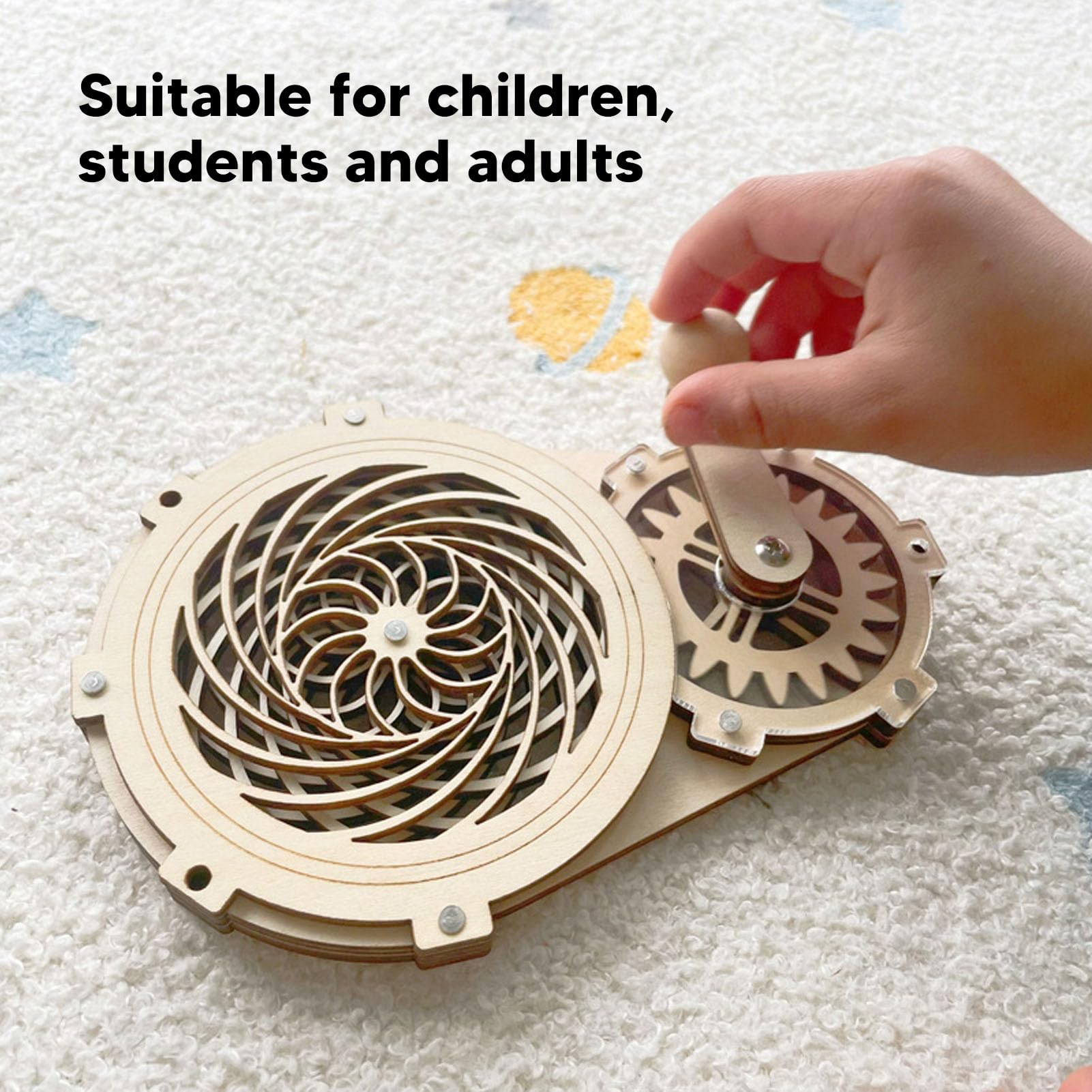 Foto 4 pulgar | Juguete De Manivela Sonew Diy De Madera Para Niños Pequeños - Venta Internacional