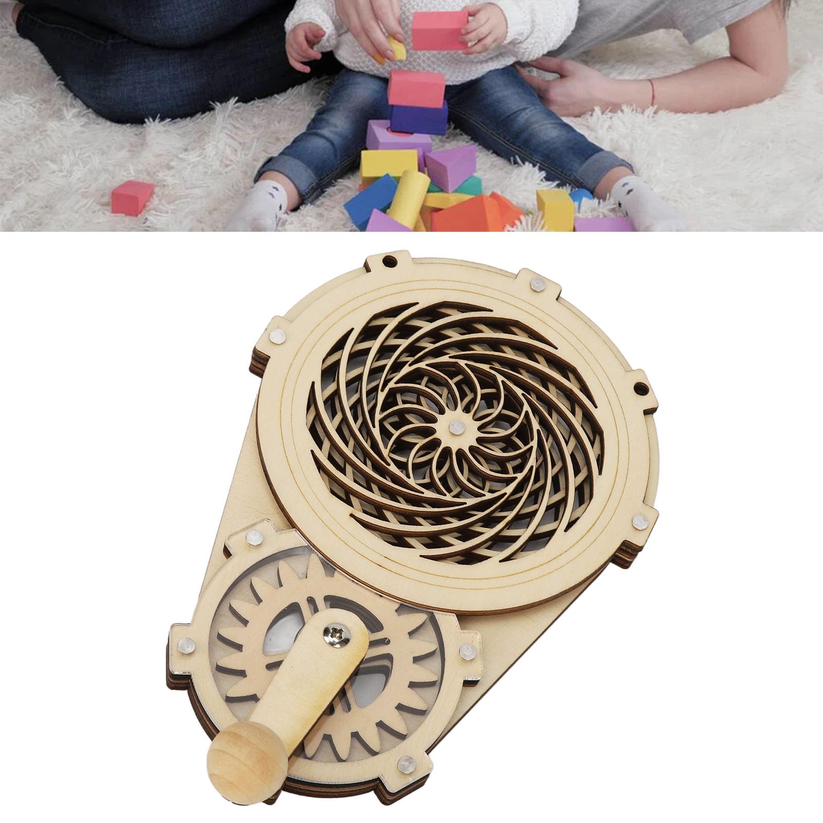 Foto 8 pulgar | Juguete De Manivela Sonew Diy De Madera Para Niños Pequeños - Venta Internacional