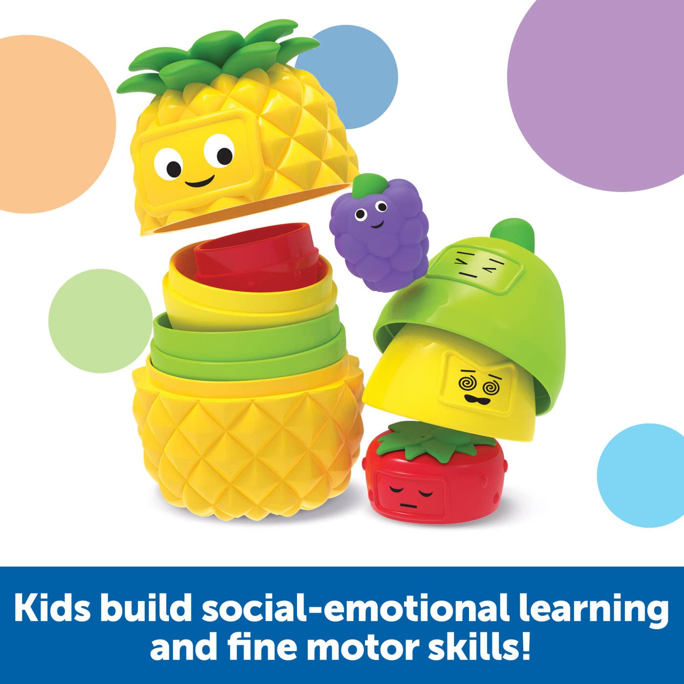 Foto 3 pulgar | Recursos de Aprendizaje Learning Resources Big Feelings Nesting Fruit Friends - Venta Internacional