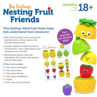 Foto 4 | Recursos de Aprendizaje Learning Resources Big Feelings Nesting Fruit Friends - Venta Internacional