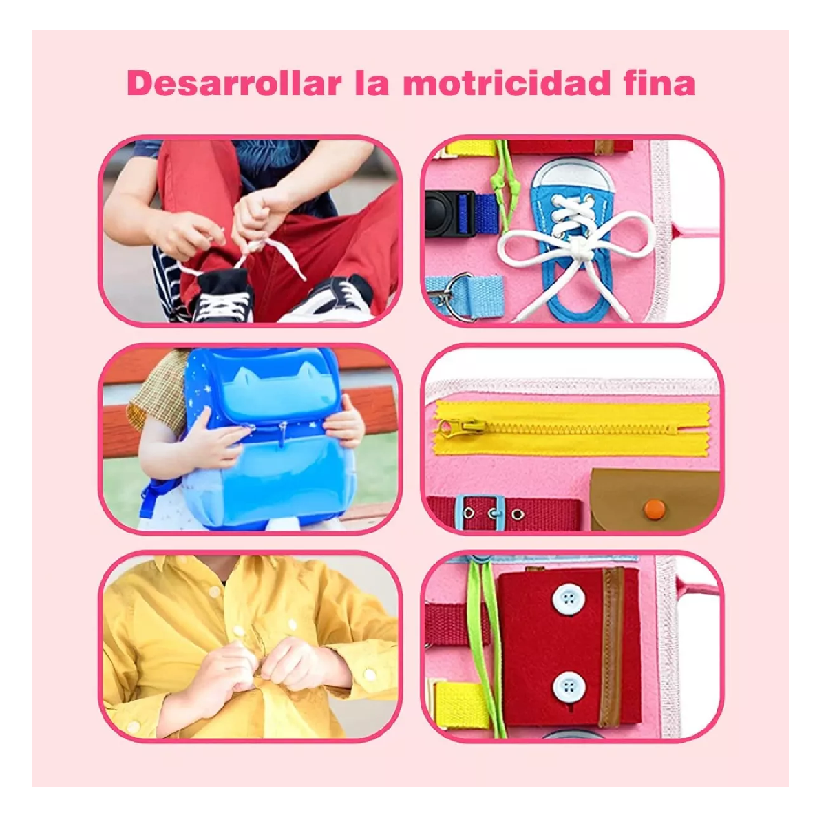 Foto 5 pulgar | Juguete Tablero Para Niños De 1-4 Años  Rosa