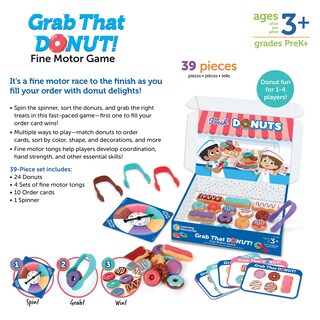 Foto 6 | Juguete de aprendizaje Learning Resources Grab That Donut 39 Piezas - Venta Internacional
