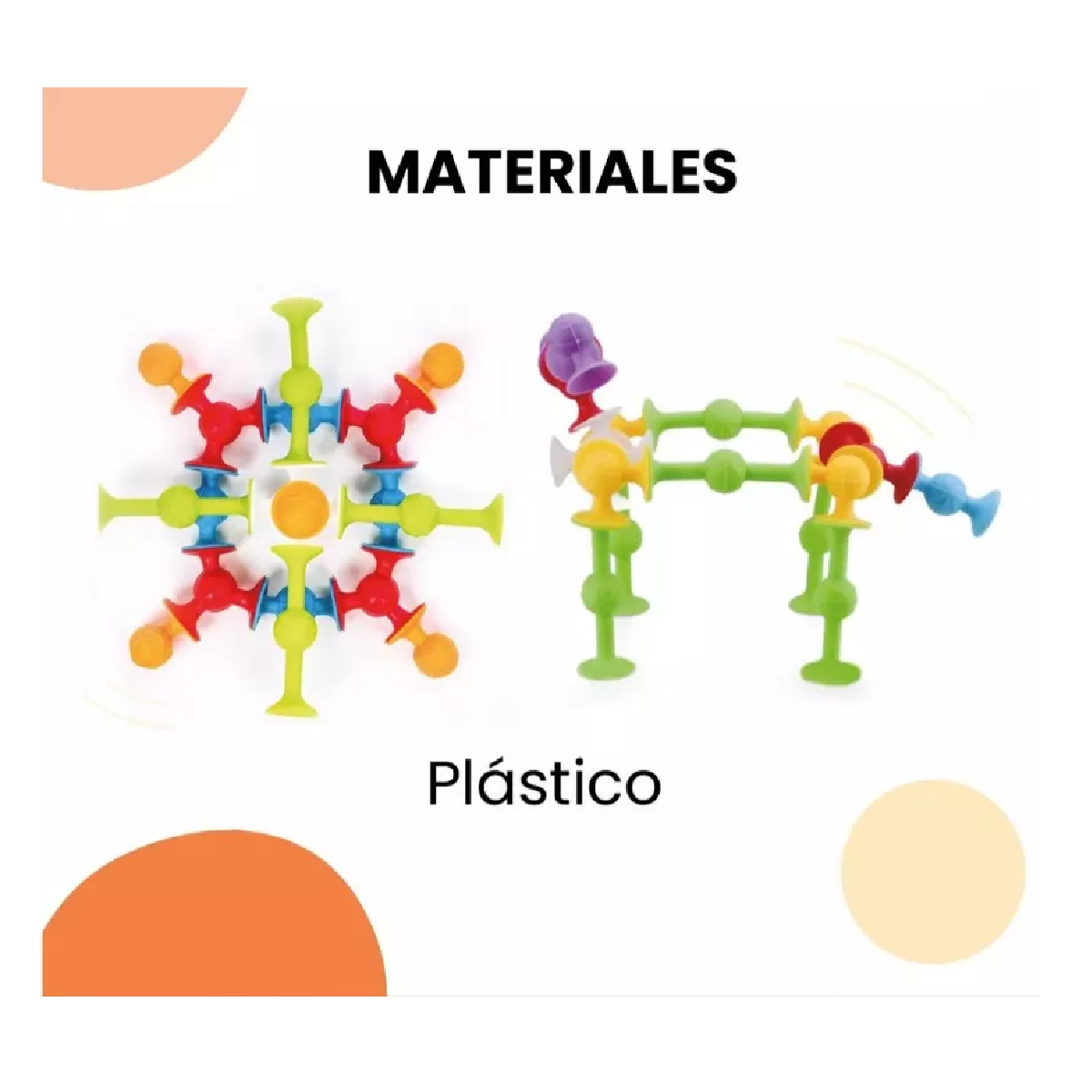 Foto 3 pulgar | Juguete Didáctico Y De Aprendizaje Bloques Ventosa 58 Piezas