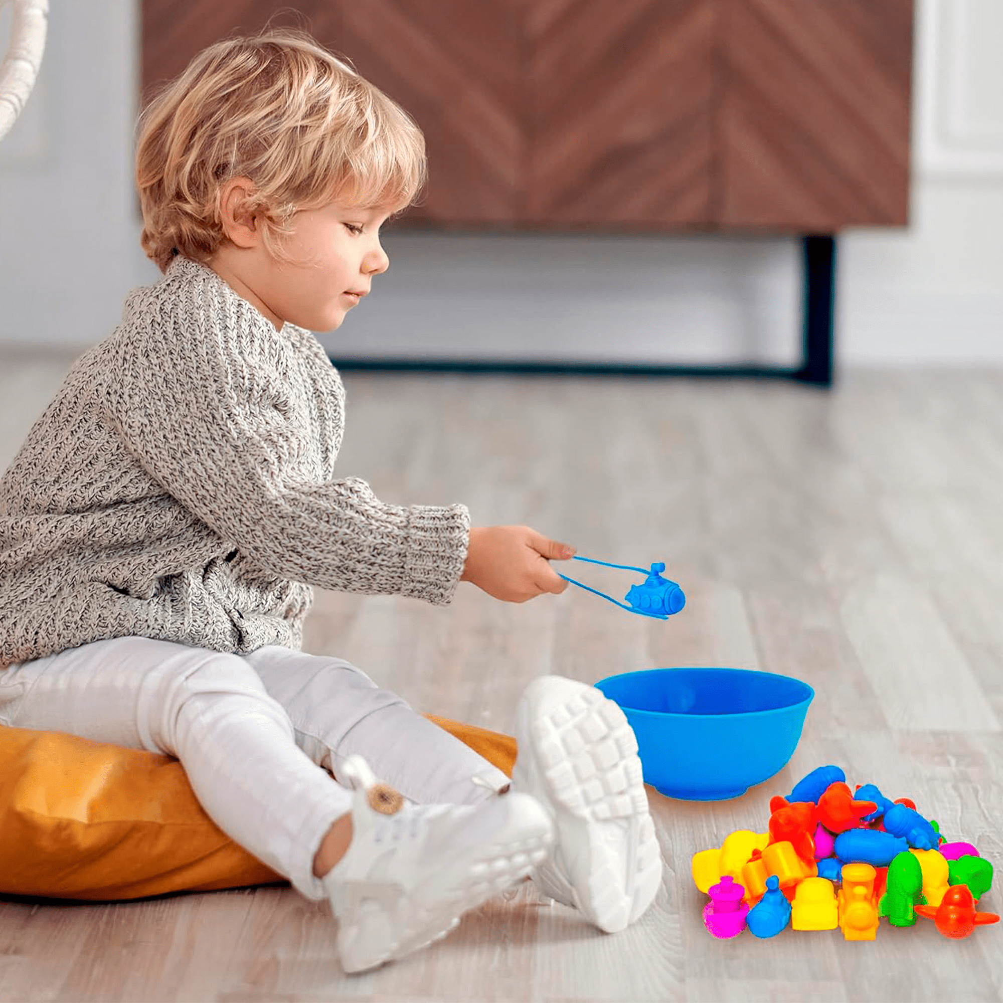 Foto 5 pulgar | Set De Juguetes De Clasificación De Colores Vehículos 44 Piezas Para Niños Bluelander