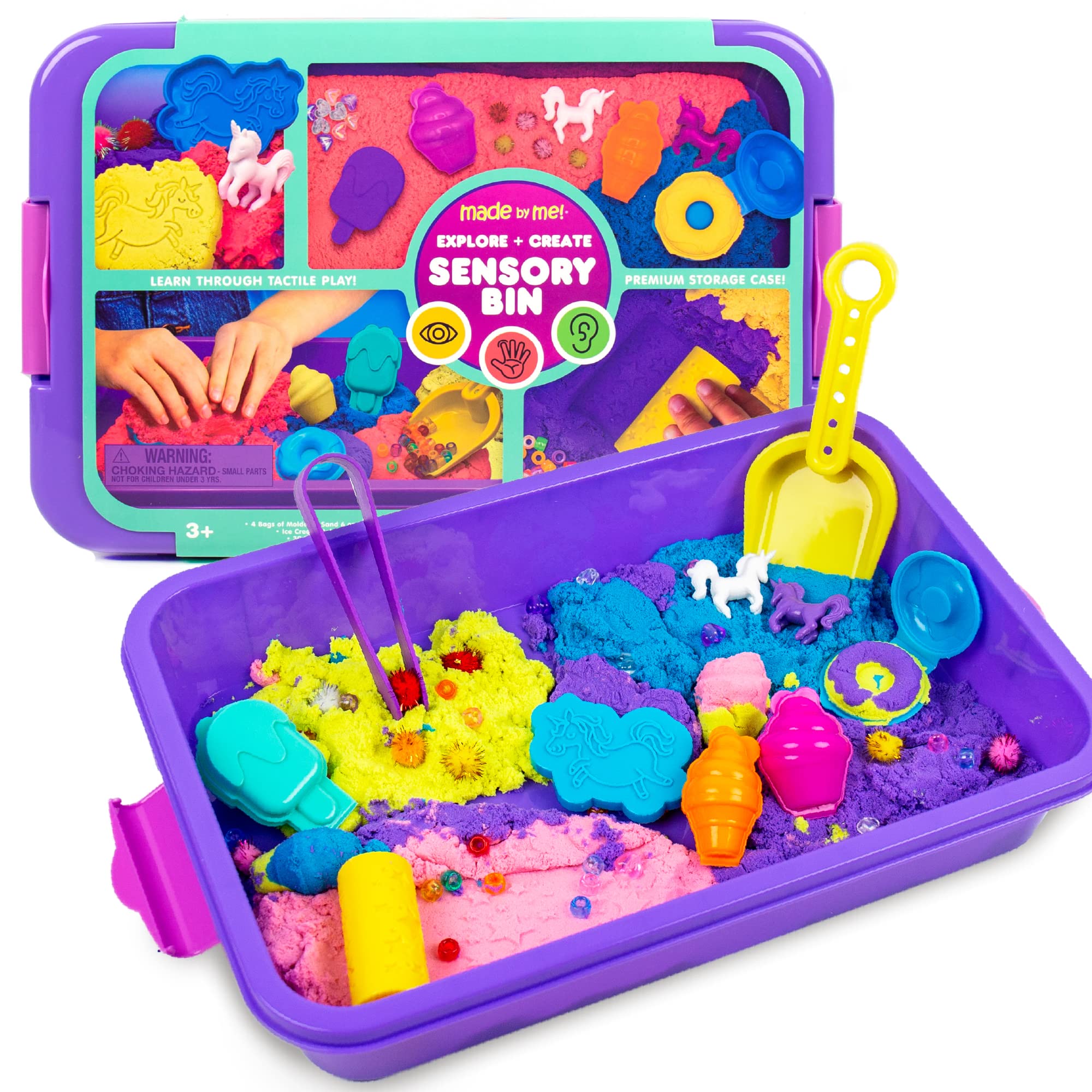 Papelera Sensorial Hecha Por Mí Explore + Create Unicorn Para Niños Pequeños - Venta Internacional.