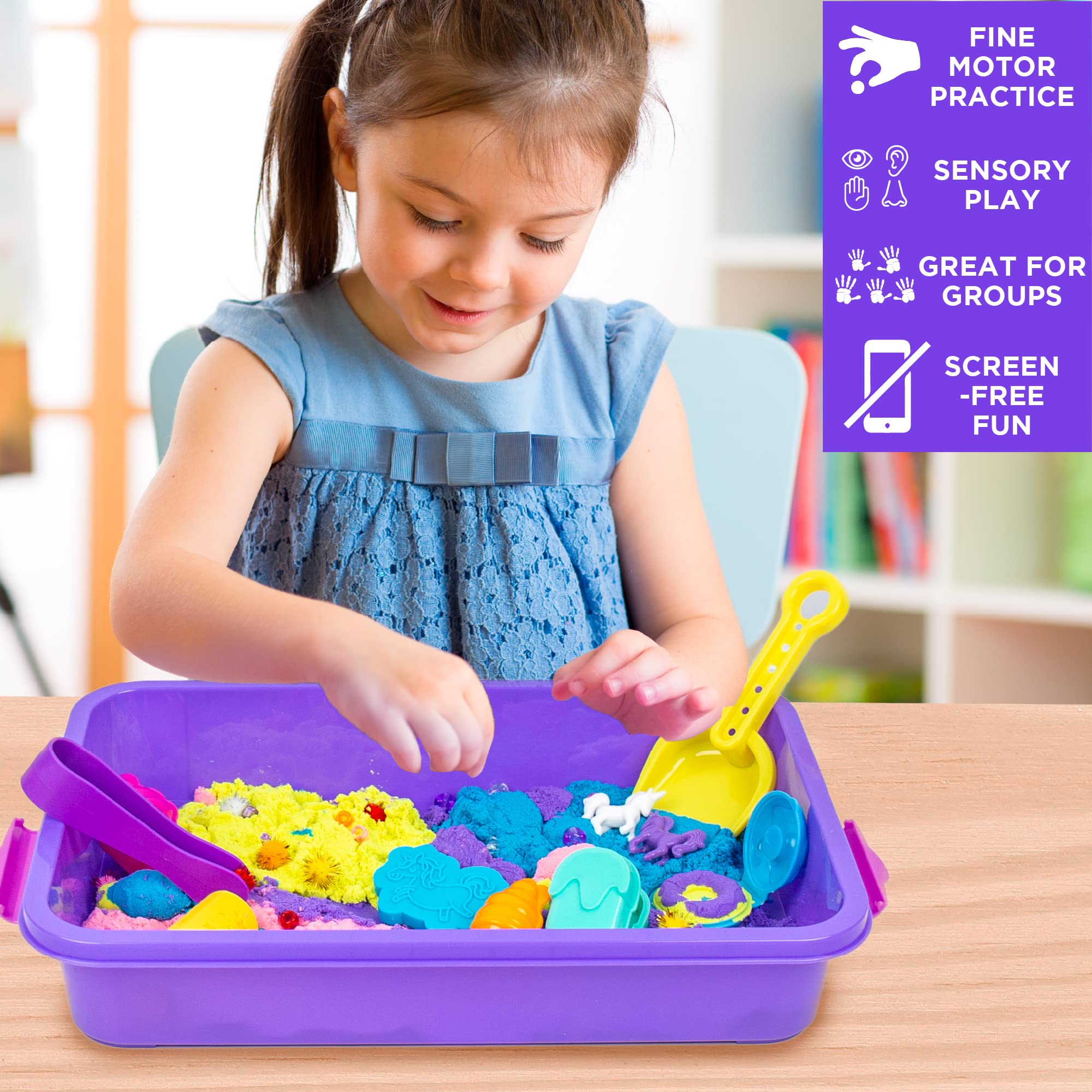 Foto 7 pulgar | Papelera Sensorial Hecha Por Mí Explore + Create Unicorn Para Niños Pequeños - Venta Internacional.
