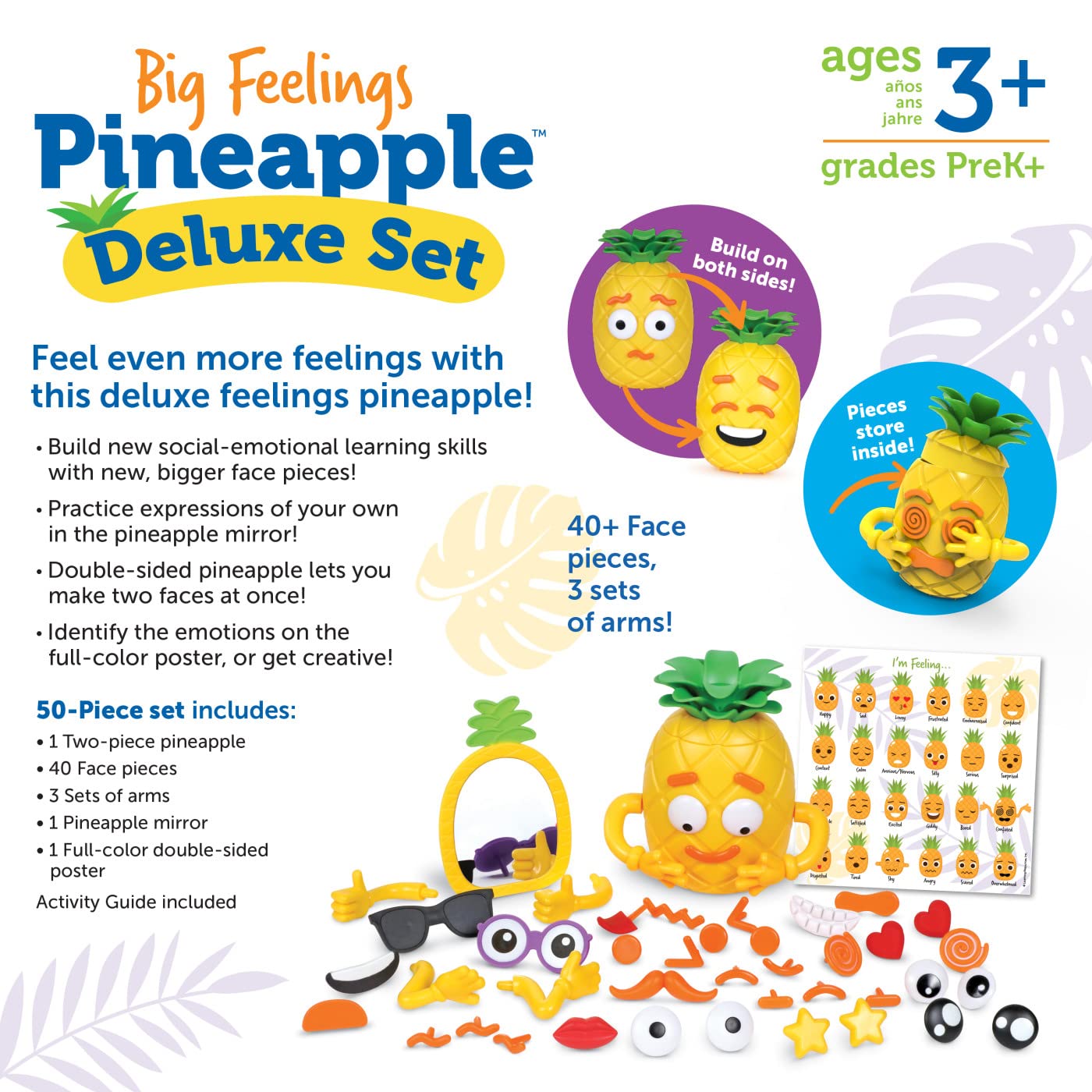 Foto 5 pulgar | Set Deluxe Big Feelings Pineapple De Toy Learning Resources - Venta Internacional.