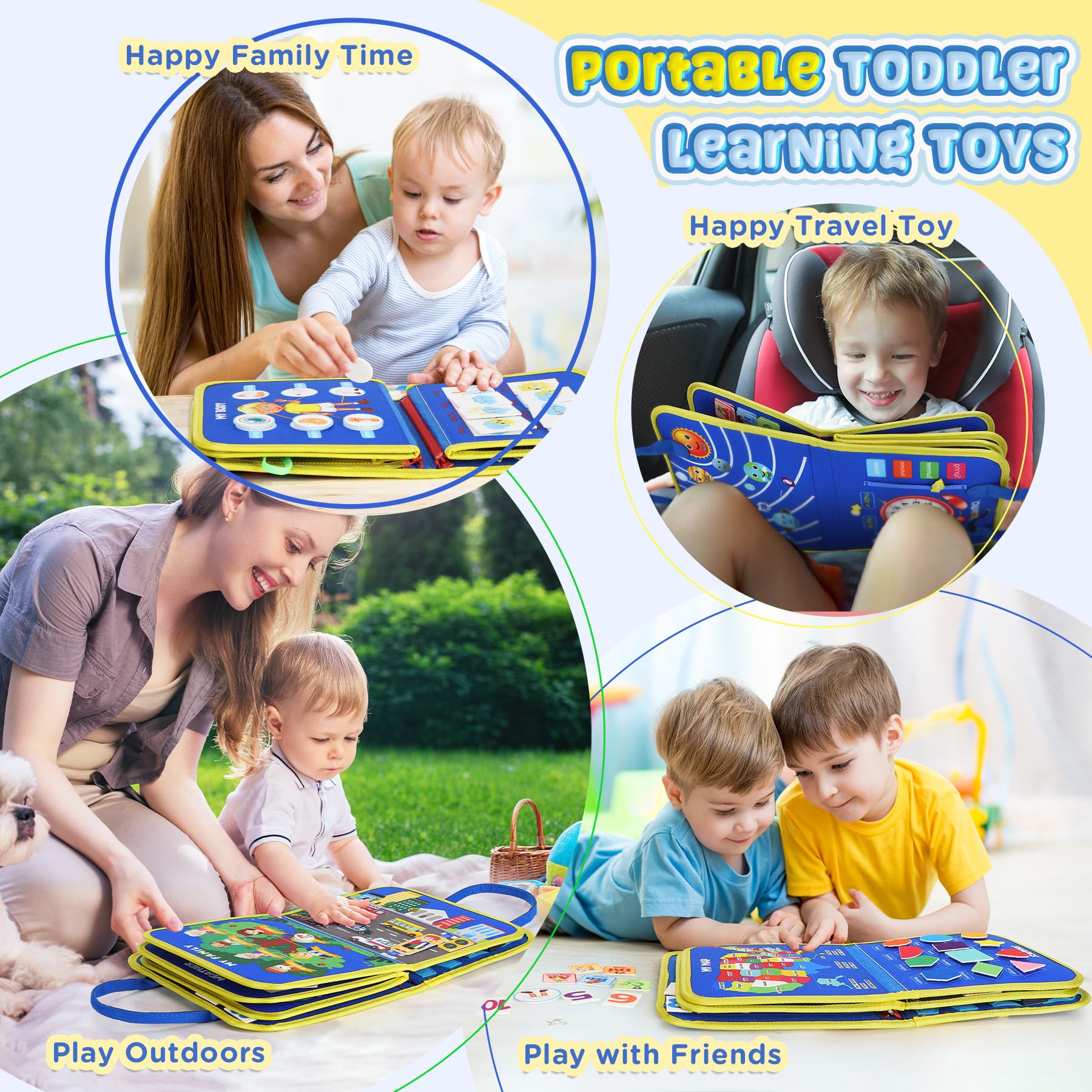 Foto 8 pulgar | Juguetes Montessori Urmywo De Busy Board Para Niños De 1 A 4 Años Con 12 Actividades - Venta Internacional.