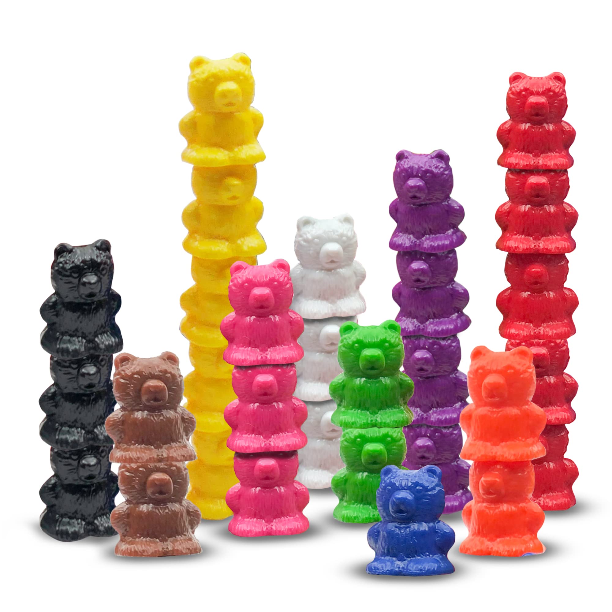 Counting Bears Skoolzy Rainbow, Apilable, 50 Unidades Para Niños Pequeños - Venta Internacional.