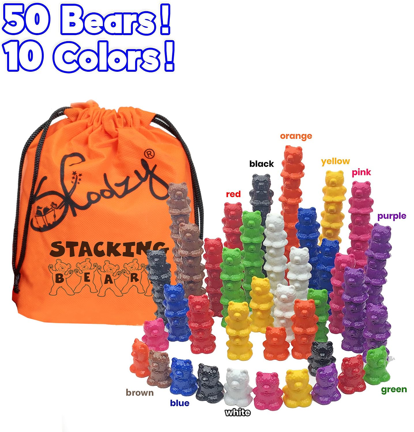 Foto 3 pulgar | Counting Bears Skoolzy Rainbow, Apilable, 50 Unidades Para Niños Pequeños - Venta Internacional.