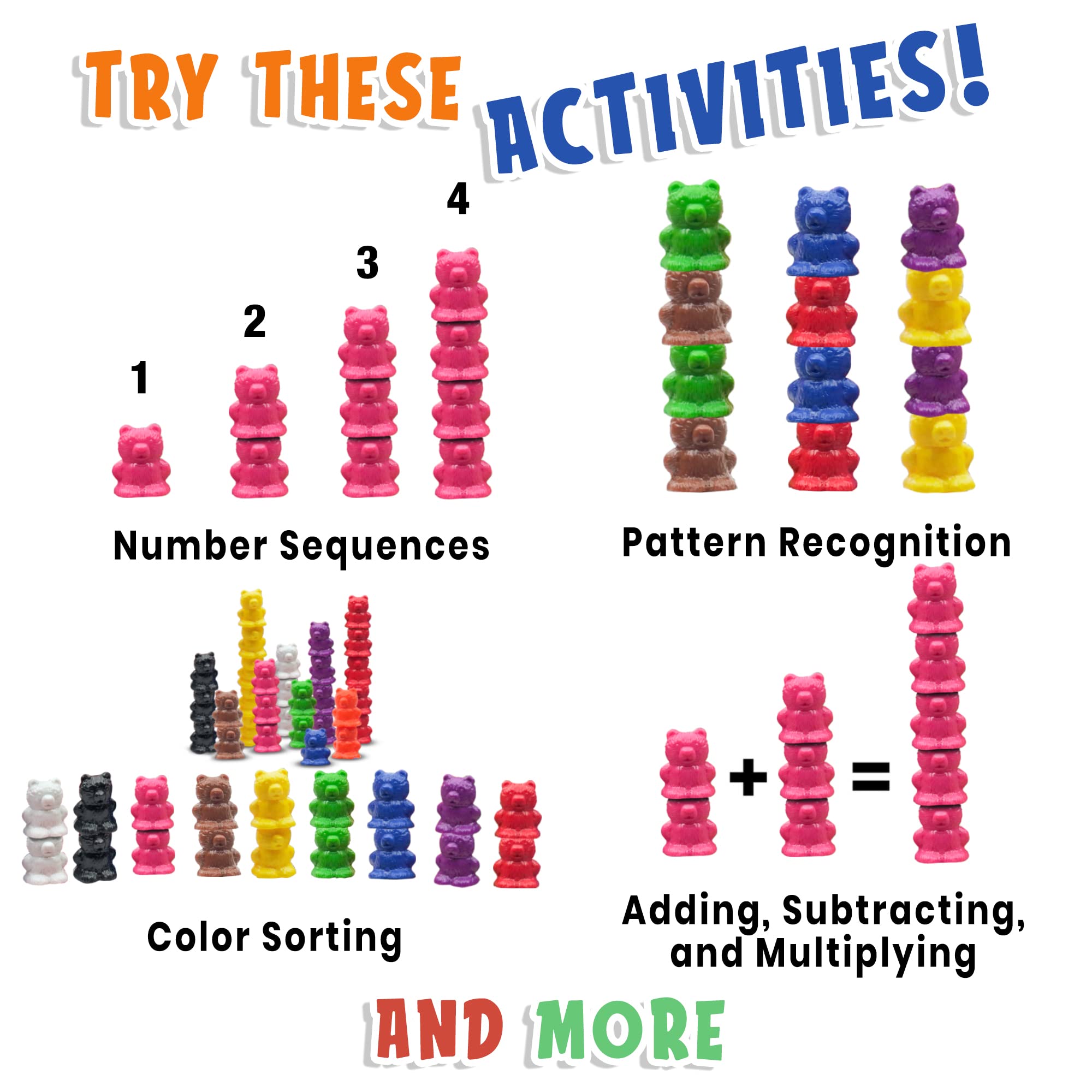 Foto 5 pulgar | Counting Bears Skoolzy Rainbow, Apilable, 50 Unidades Para Niños Pequeños - Venta Internacional.