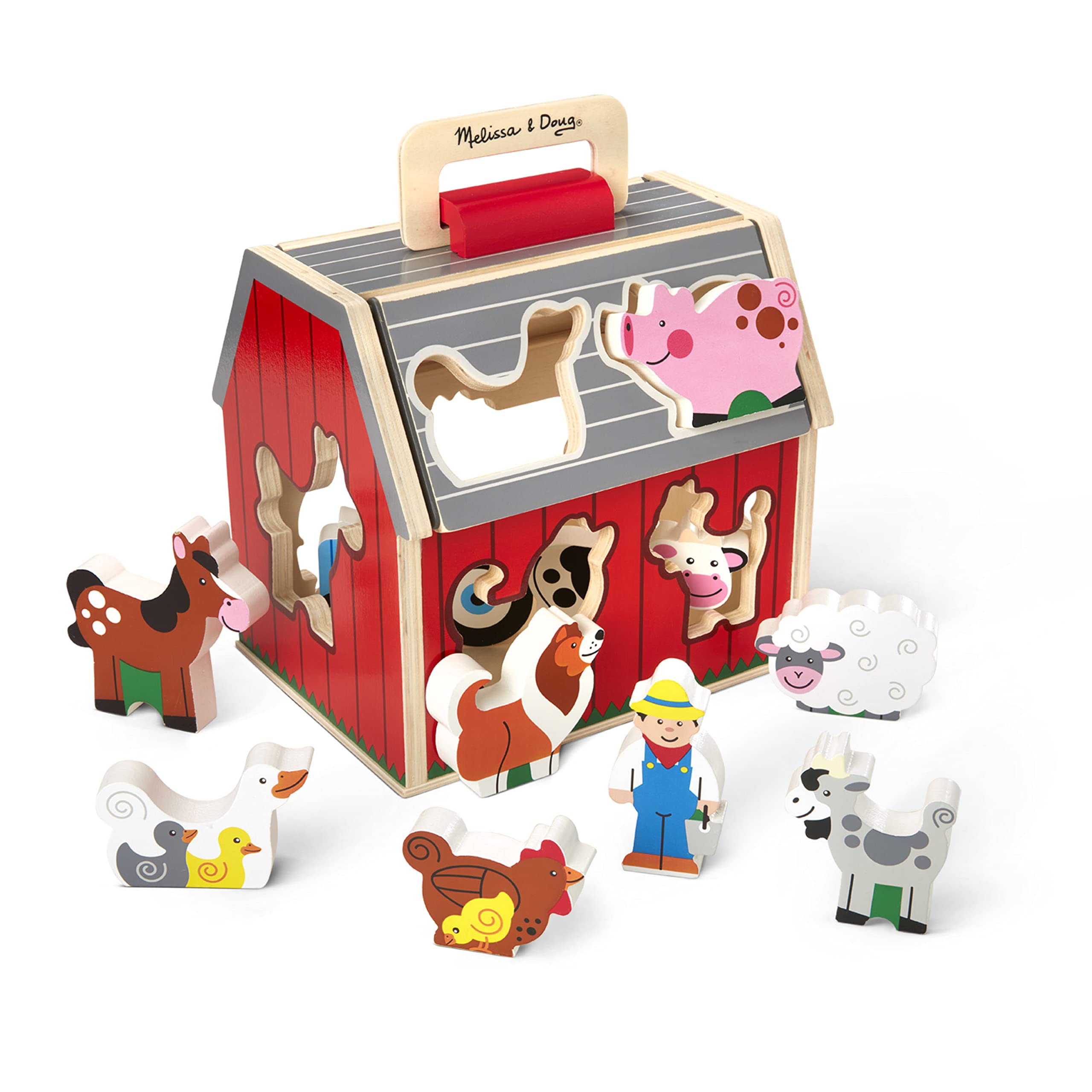 Foto 1 | Granero De Clasificación De Juguetes Melissa & Doug De Madera Con 10 Piezas De Granja - Venta Internacional.