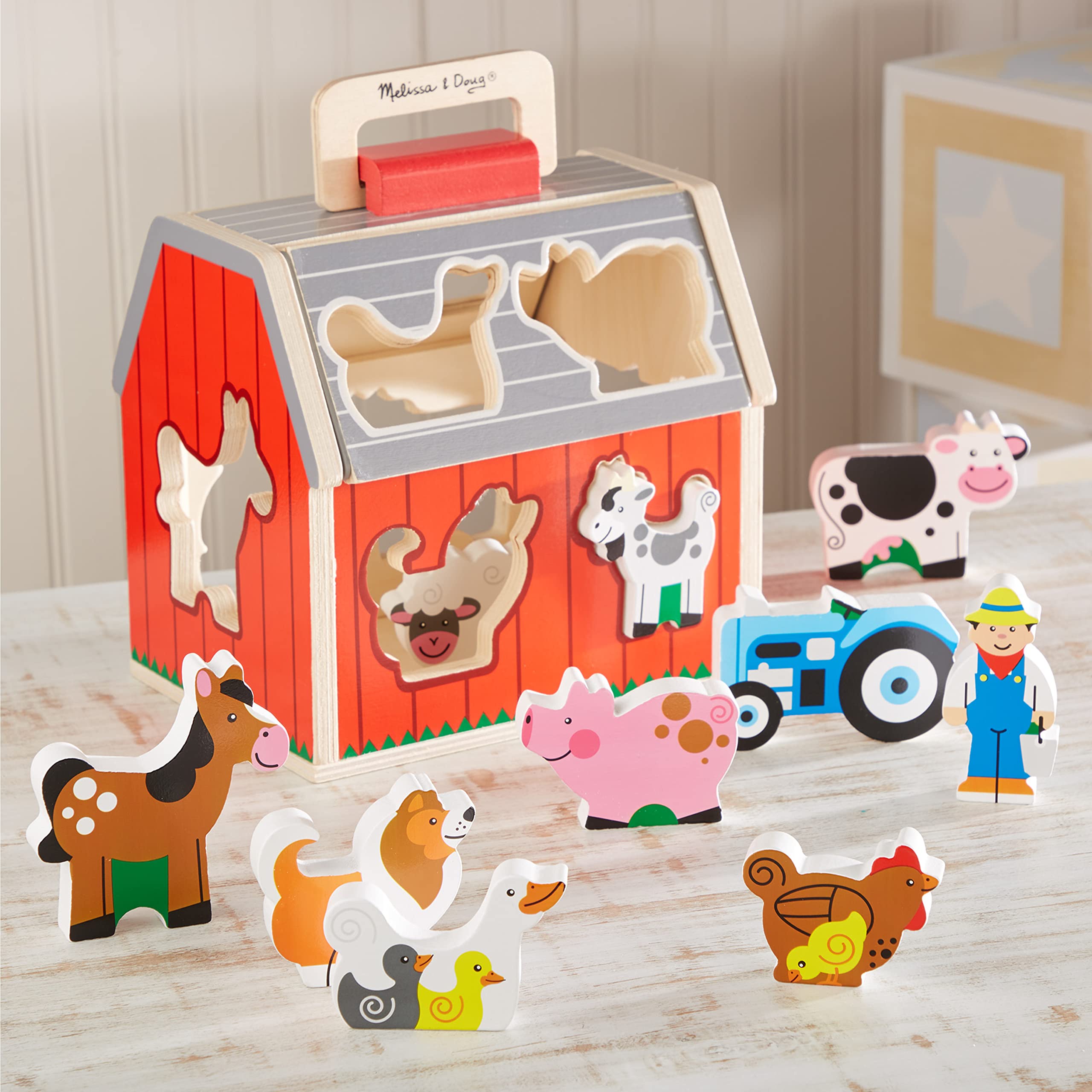 Foto 4 pulgar | Granero De Clasificación De Juguetes Melissa & Doug De Madera Con 10 Piezas De Granja - Venta Internacional.