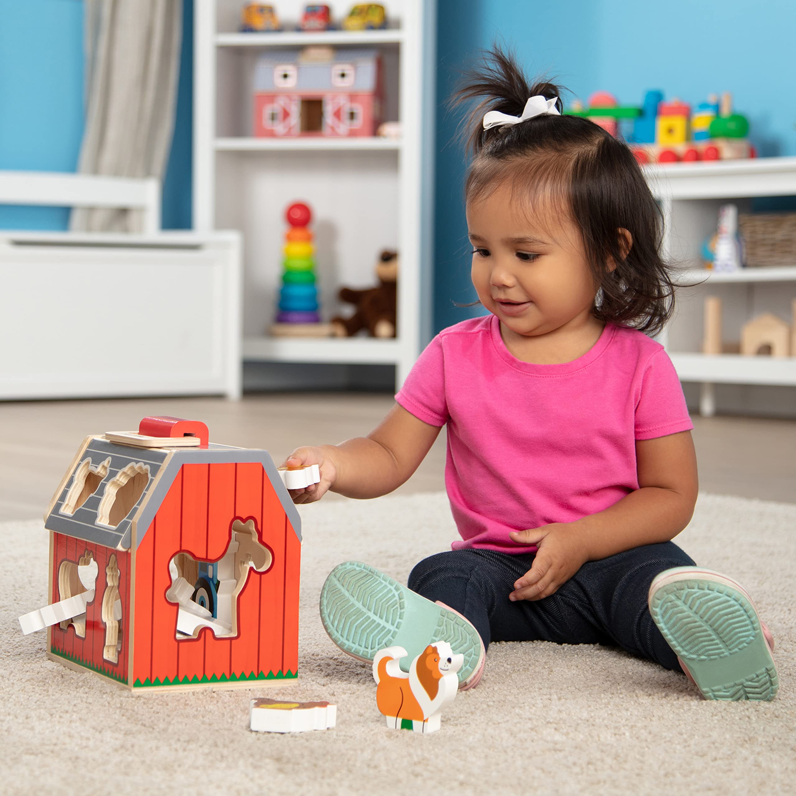 Foto 4 | Granero De Clasificación De Juguetes Melissa & Doug De Madera Con 10 Piezas De Granja - Venta Internacional.
